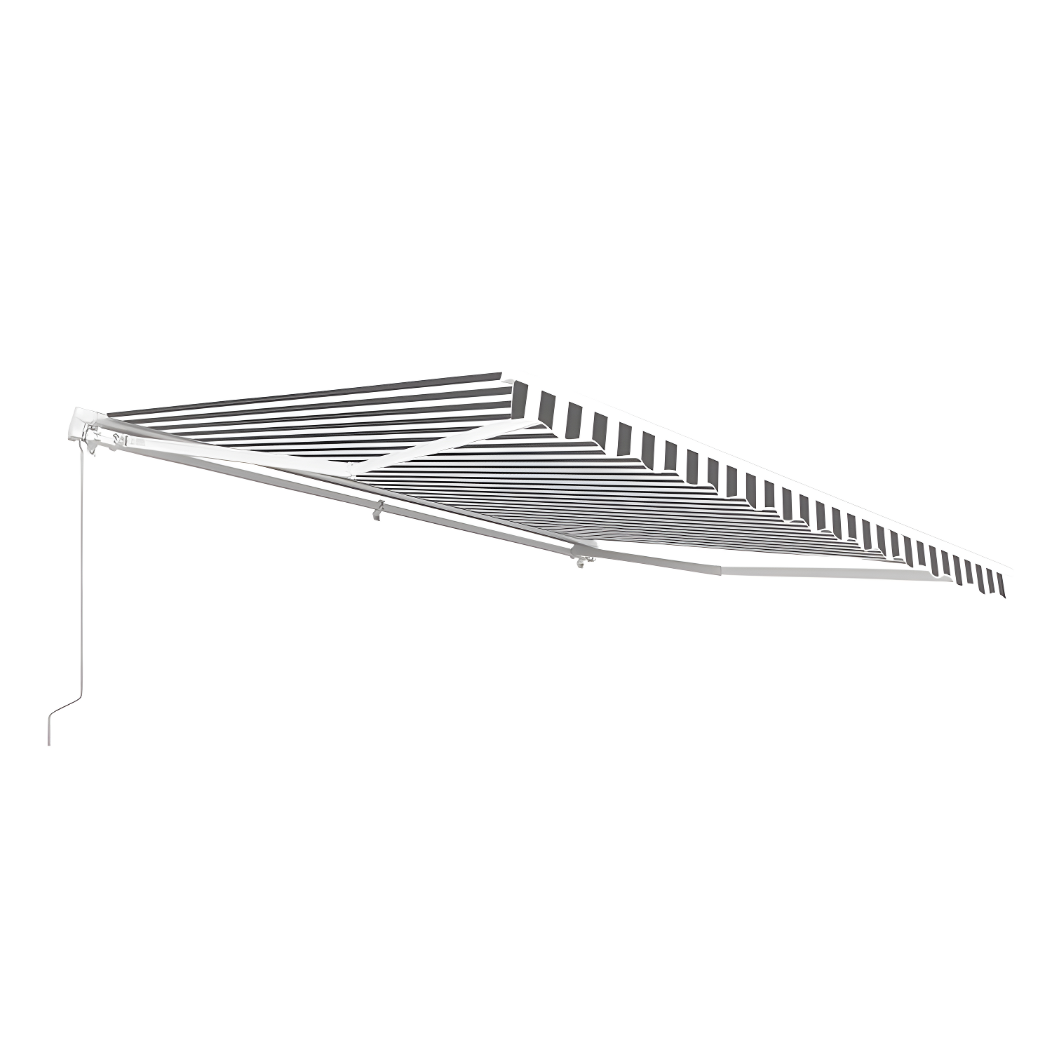 Motorized Retractable White Frame Patio Awning