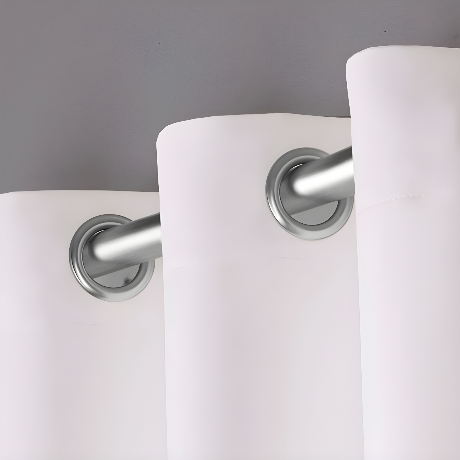 EXCLUSIVE HOME Sateen Twill Woven Room Darkening Blackout Grommet Top Curtain Panel Pair, 52"x96", Vanilla