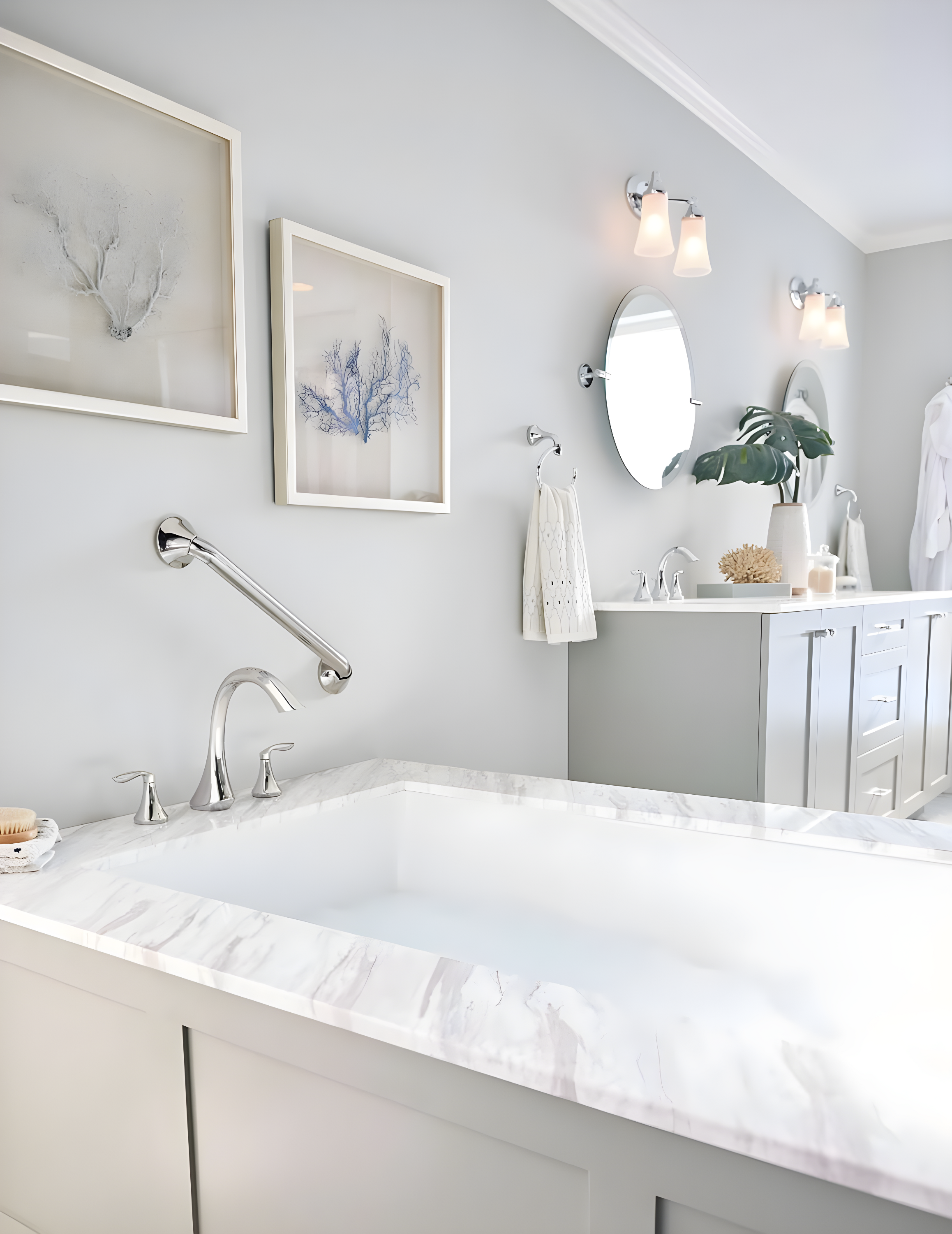 Eva Double Handle Deck Mounted Roman Tub Faucet Trim