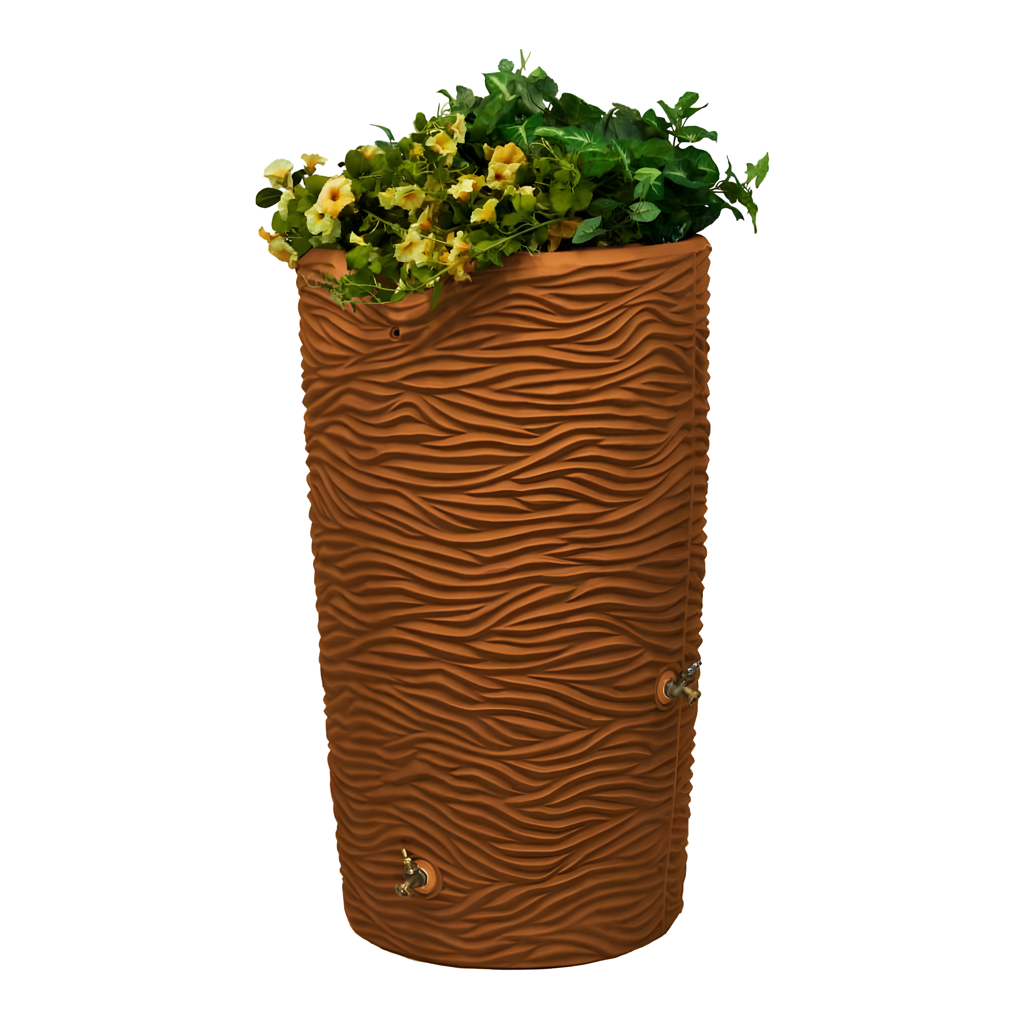 Loon Peak® Loon Peak® 65 Gallons Plastic Drainable Planter Rain Barrel