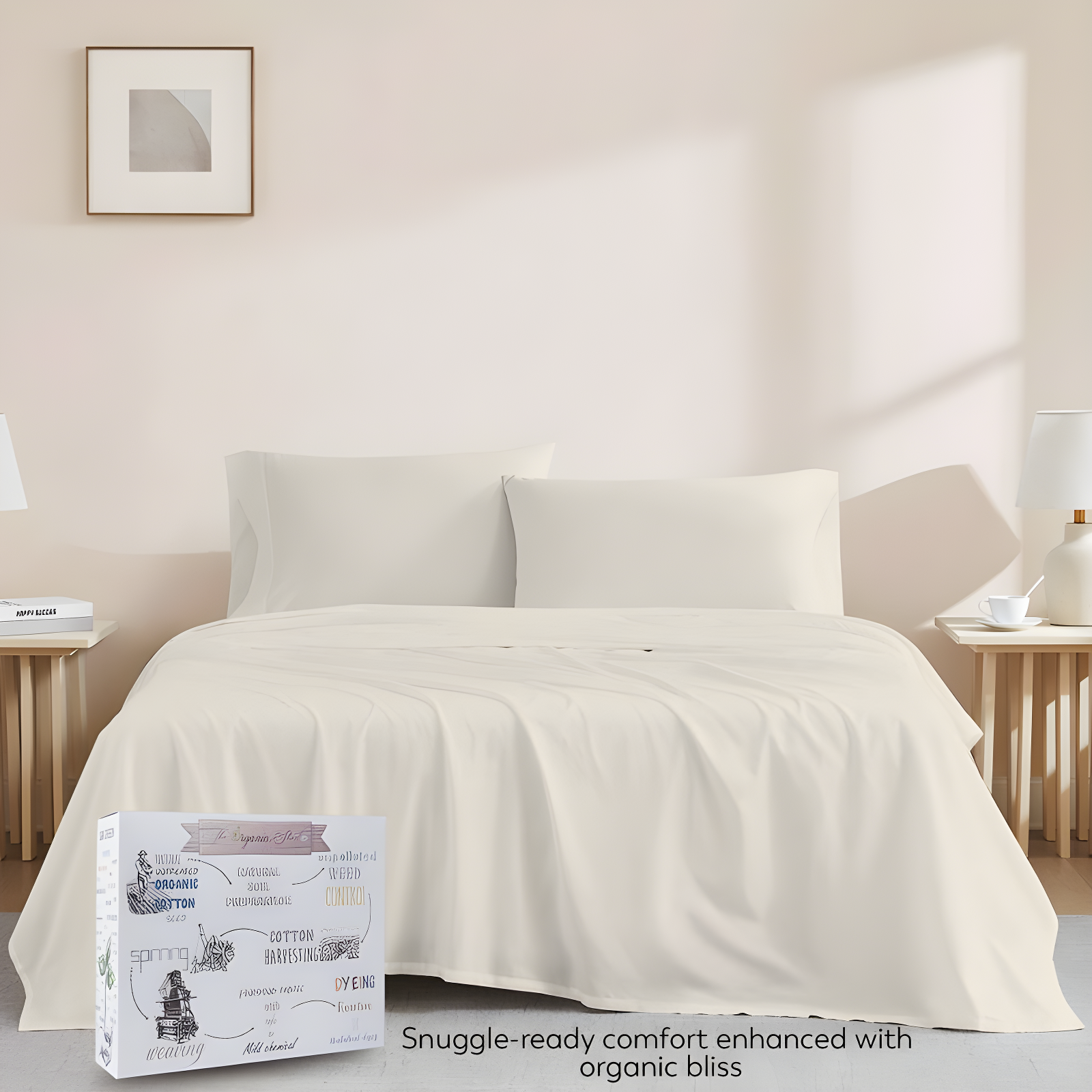 Purity Home Organic 100% Cotton Breathable & Lightweight Deep Pocket Sheet Set