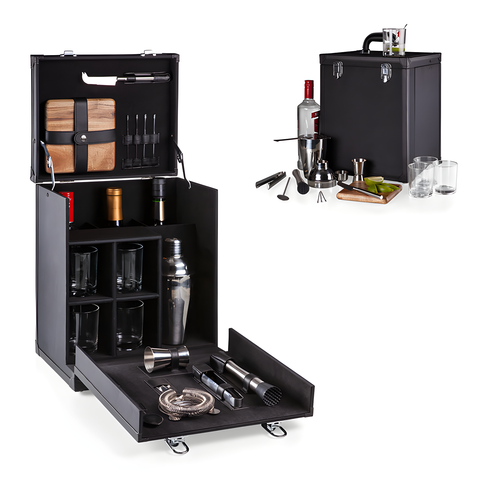 Hamilton Bartender Kit - Portable Bar Case with Cocktail Set
