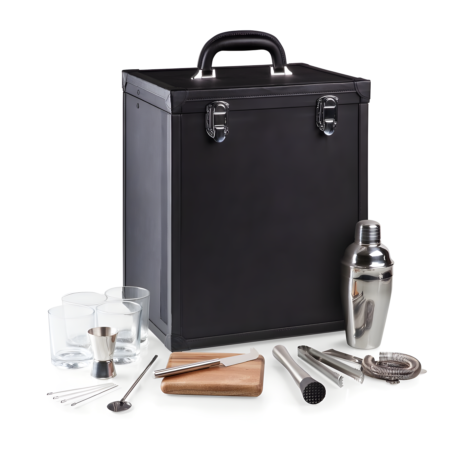 Hamilton Bartender Kit - Portable Bar Case with Cocktail Set