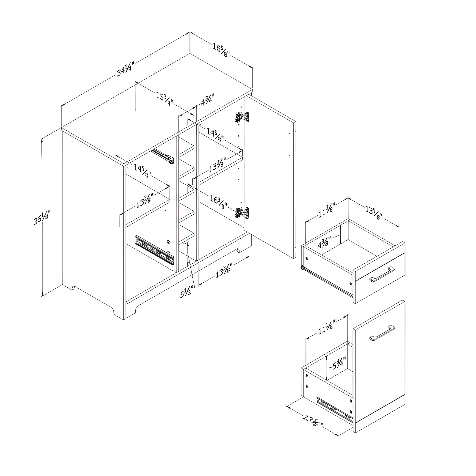 Vietti 35.63'' Bar Cabinet