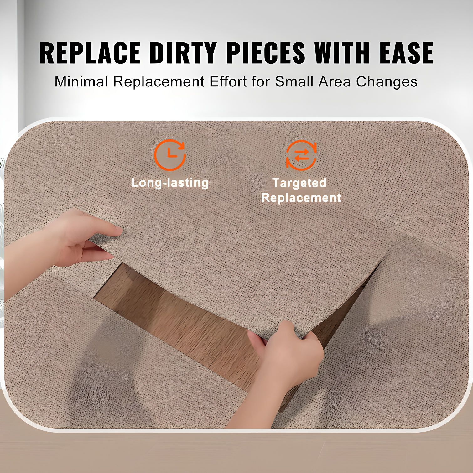 VEVOR 18'' W x 18'' L Level Cut And Loop Polyester Carpet Tile (Set of 10)