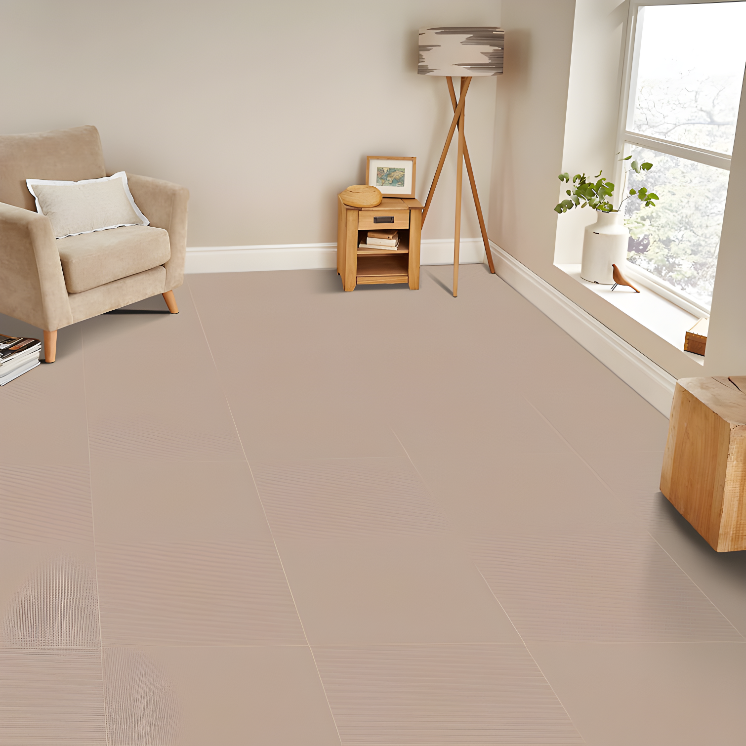 VEVOR 18'' W x 18'' L Level Cut And Loop Polyester Carpet Tile (Set of 10)