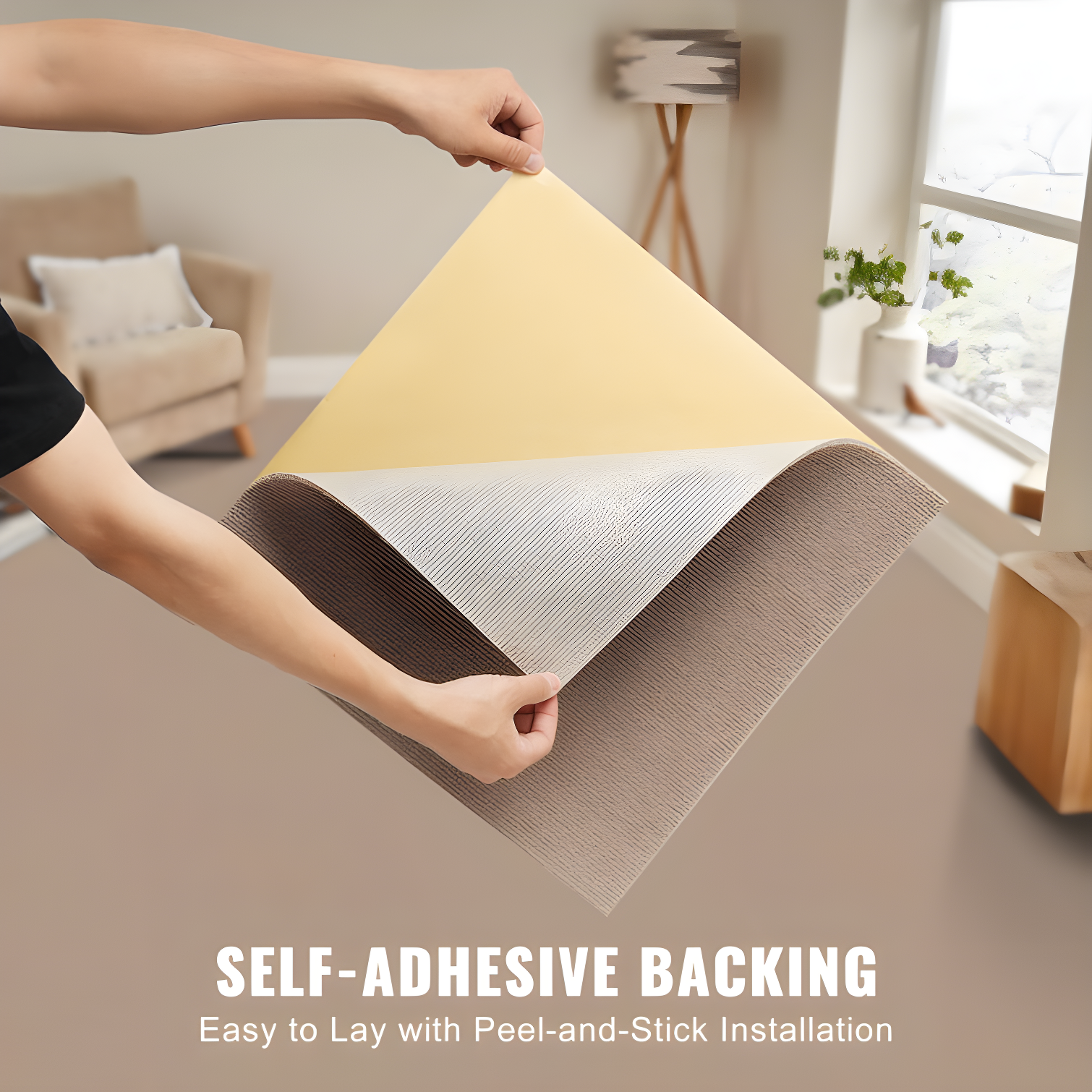 VEVOR 18'' W x 18'' L Level Cut And Loop Polyester Carpet Tile (Set of 10)