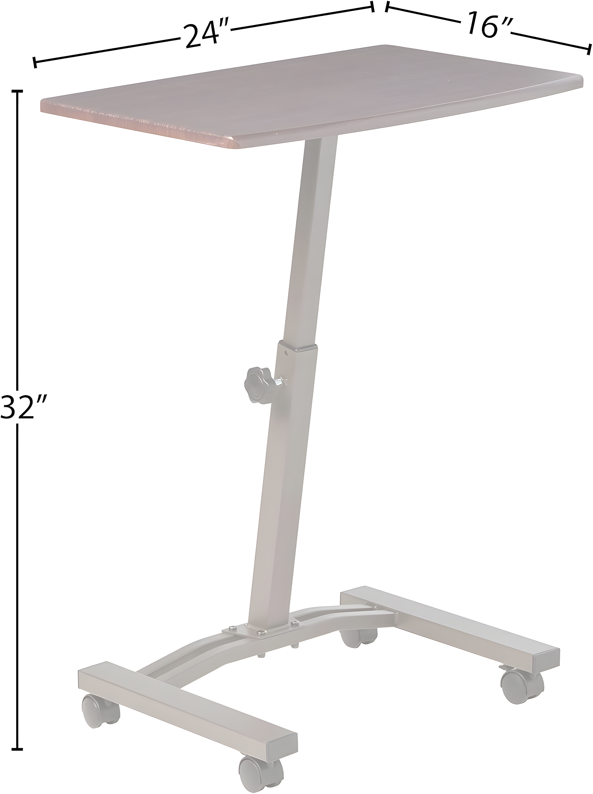 Seville Classics AIRLIFT® 24'' W Rolling Desk or Stand with Wheels & Reviews | Wayfair