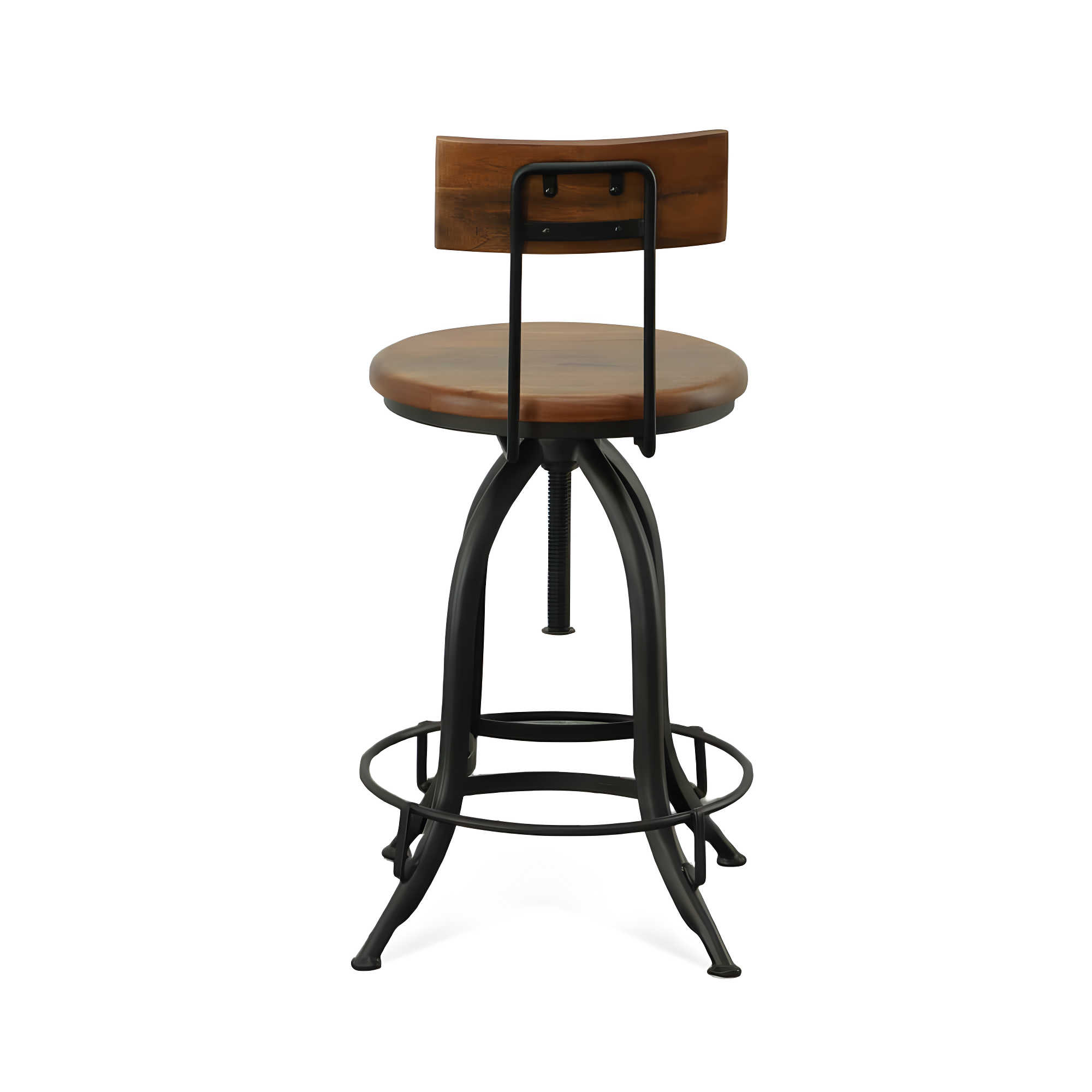 Carolina Classics Ryder Adjustable Bar Stool in Chestnut and Black