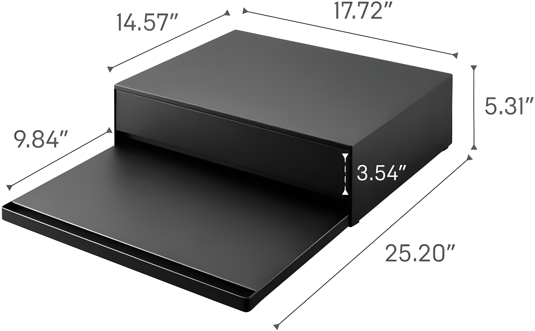 Yamazaki Home Yamazaki Home Countertop Drawer With Pull-Out Shelf, Steel, Holds 37 Lbs