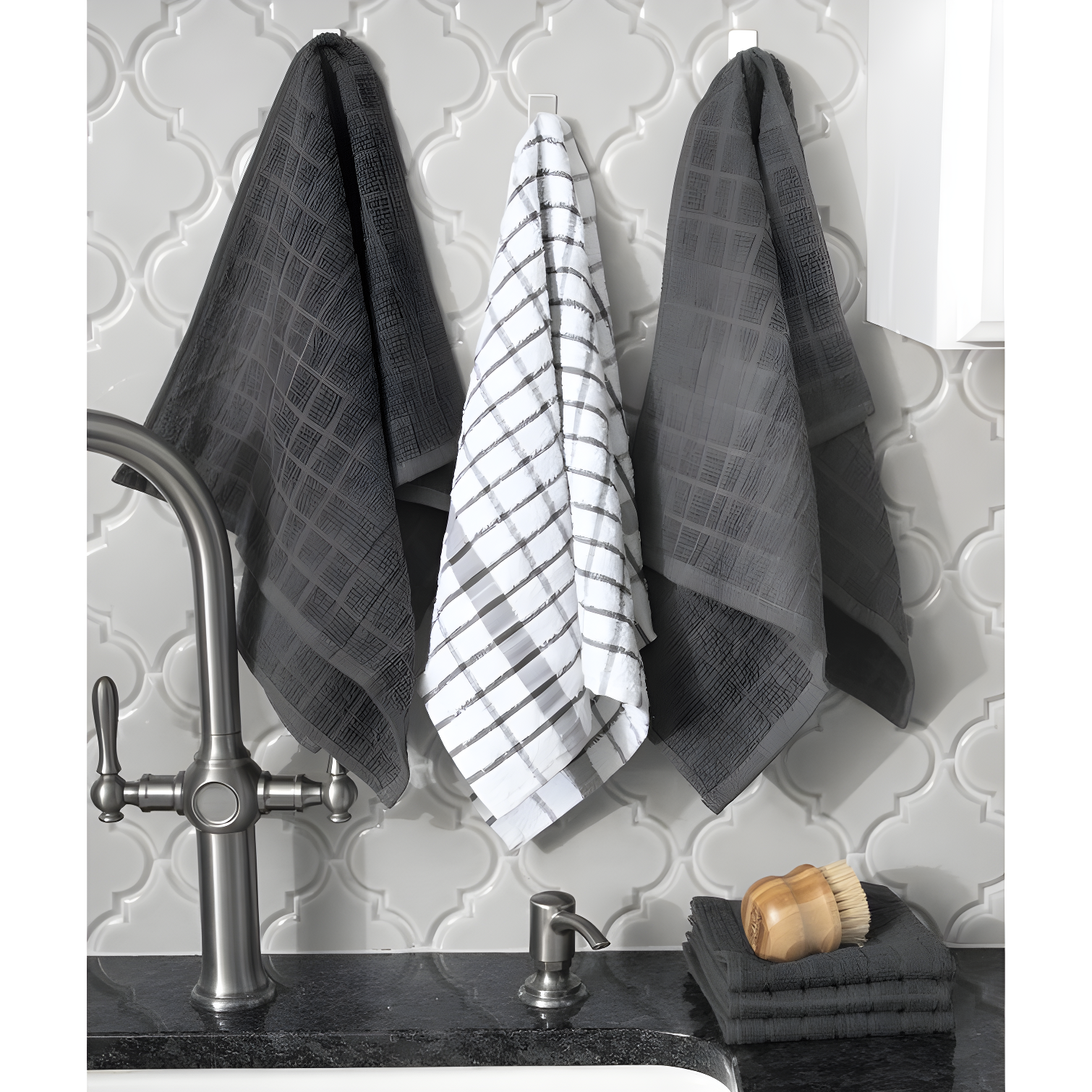 Cotton Plaid Kitchen Towel Linen Set