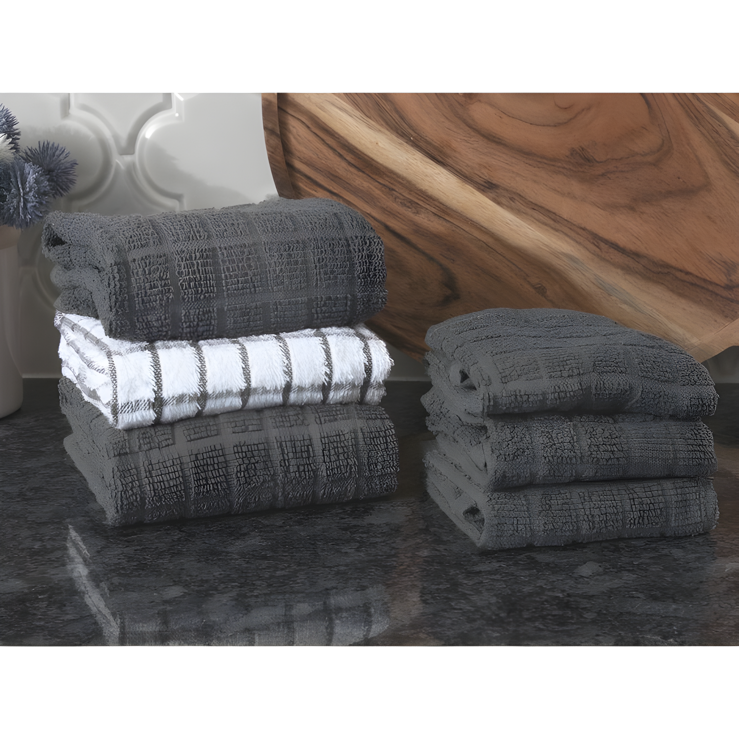 Cotton Plaid Kitchen Towel Linen Set