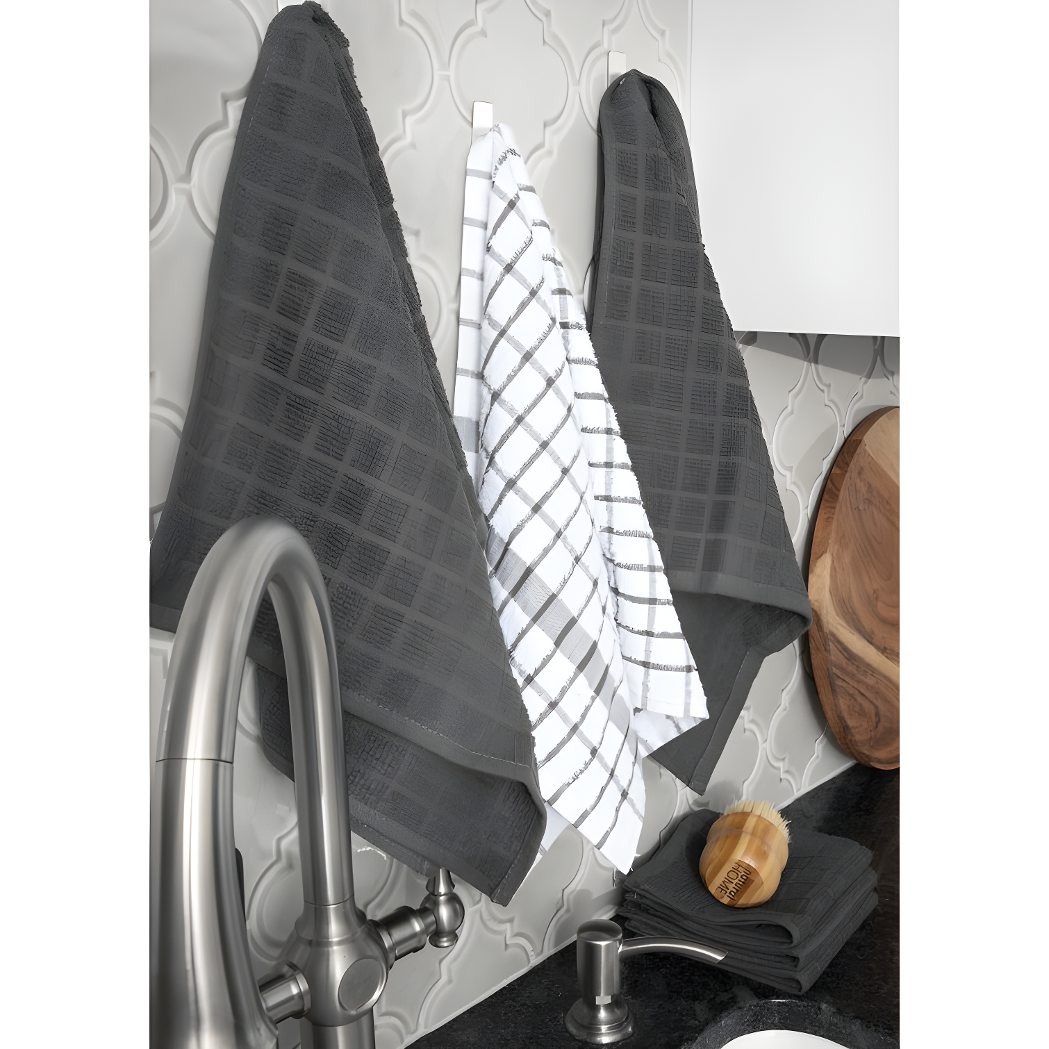 Cotton Plaid Kitchen Towel Linen Set