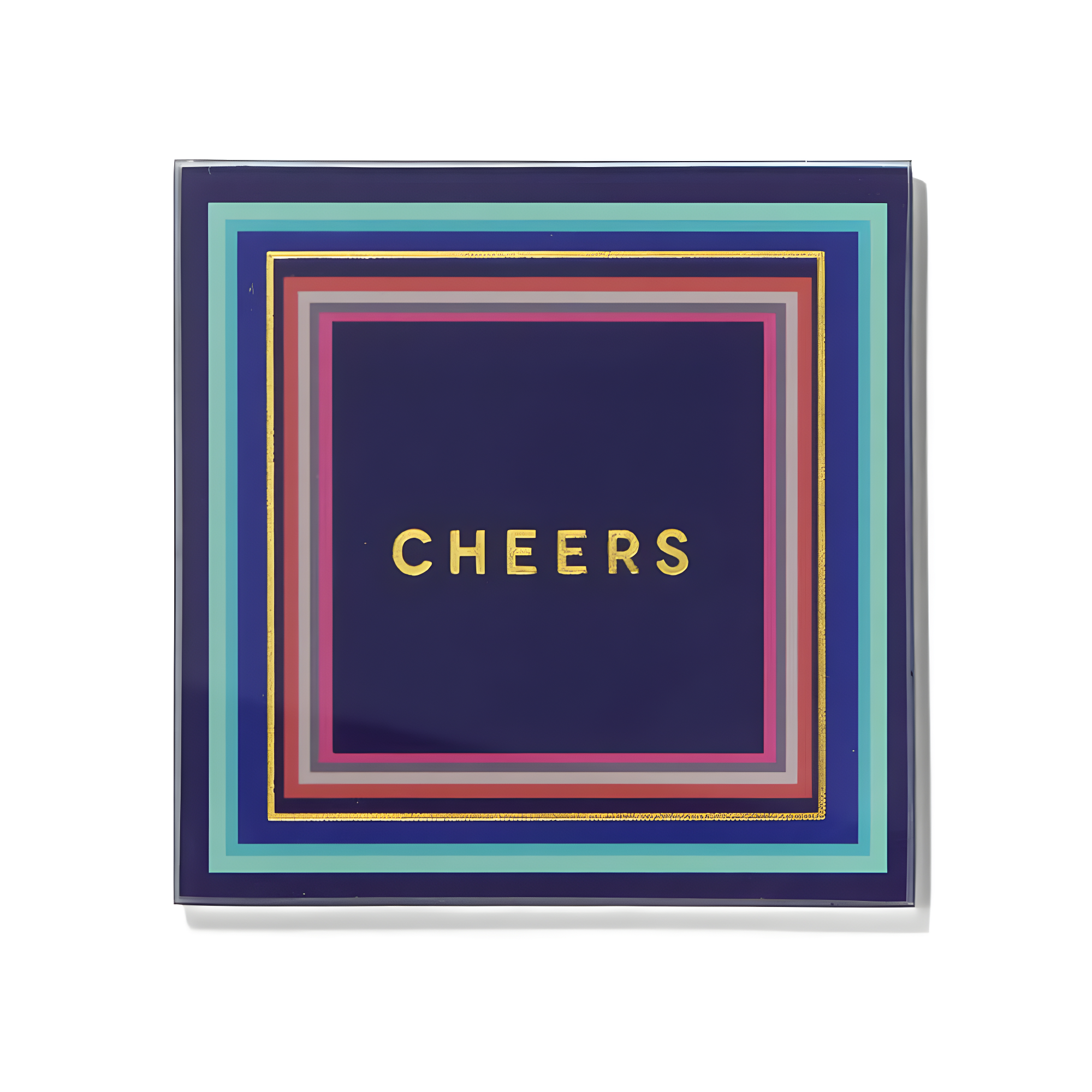 Glass Square 4 Piece Coaster Set