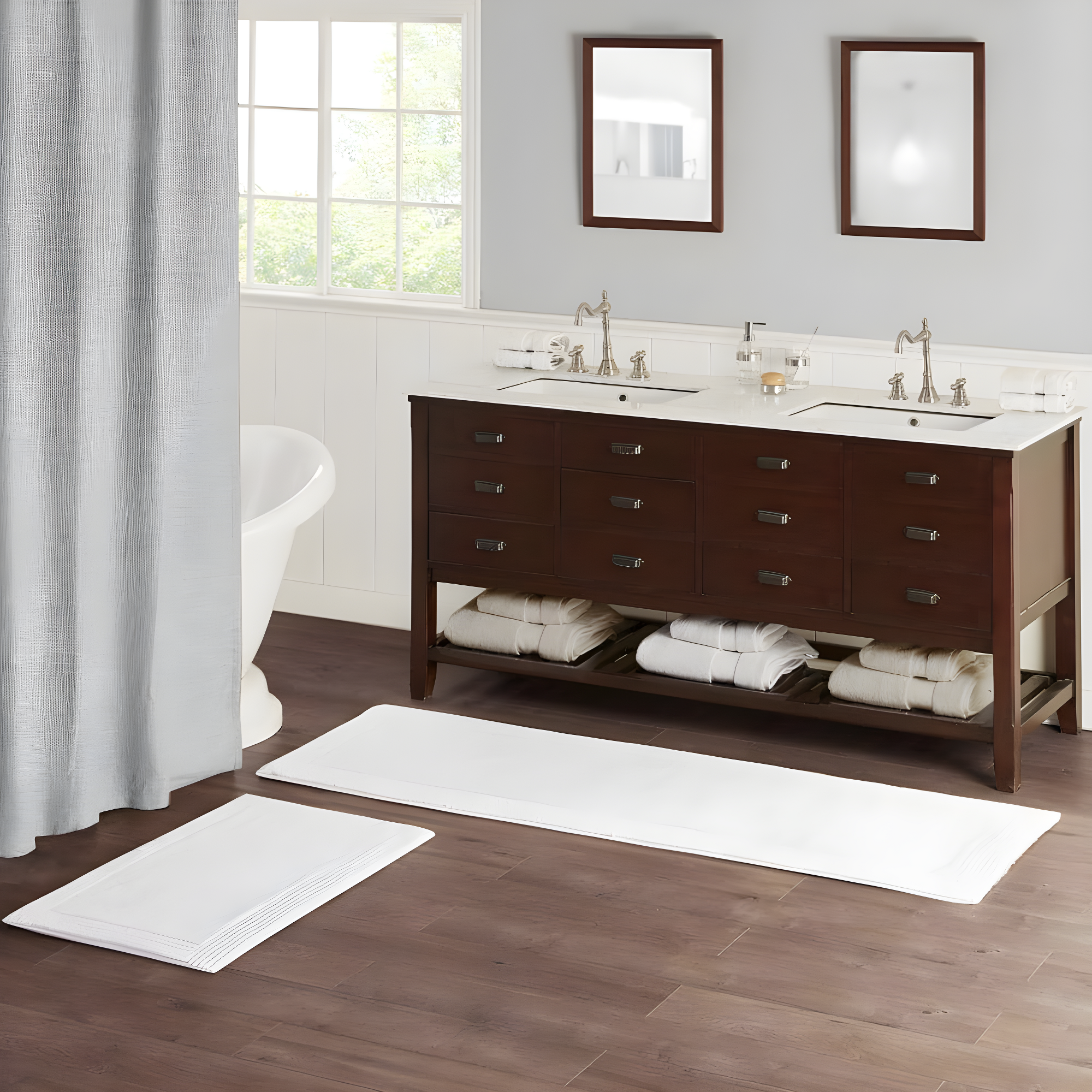 Madison Park Signature Splendor 100% Cotton Tufted 3000 GSM Reversible Bath Rug