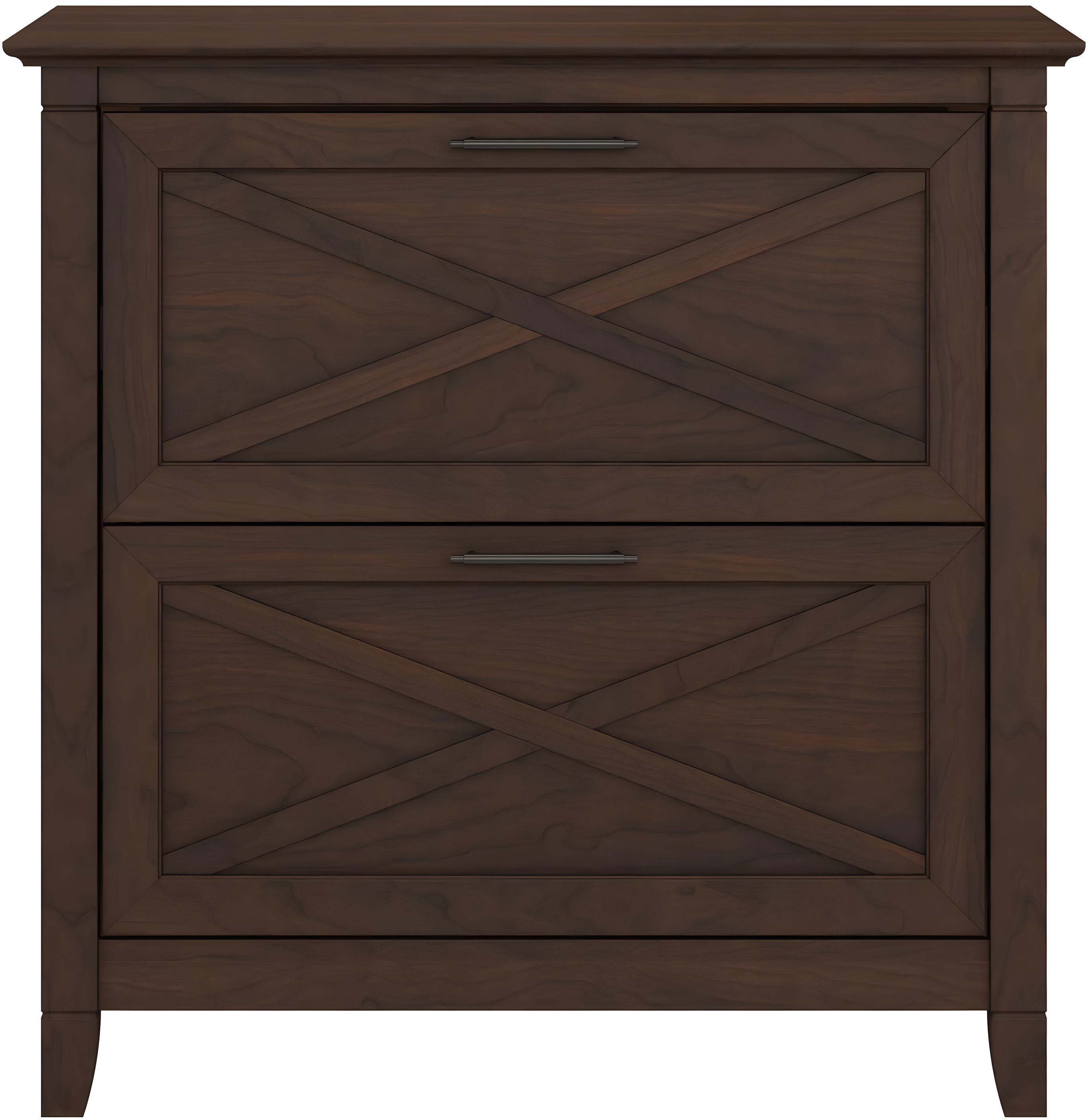2 Drawer Key West File Cabinet Bing Cherry - Bush Furniture: Wood Composite, MDF Frame, 30"H x 30"W