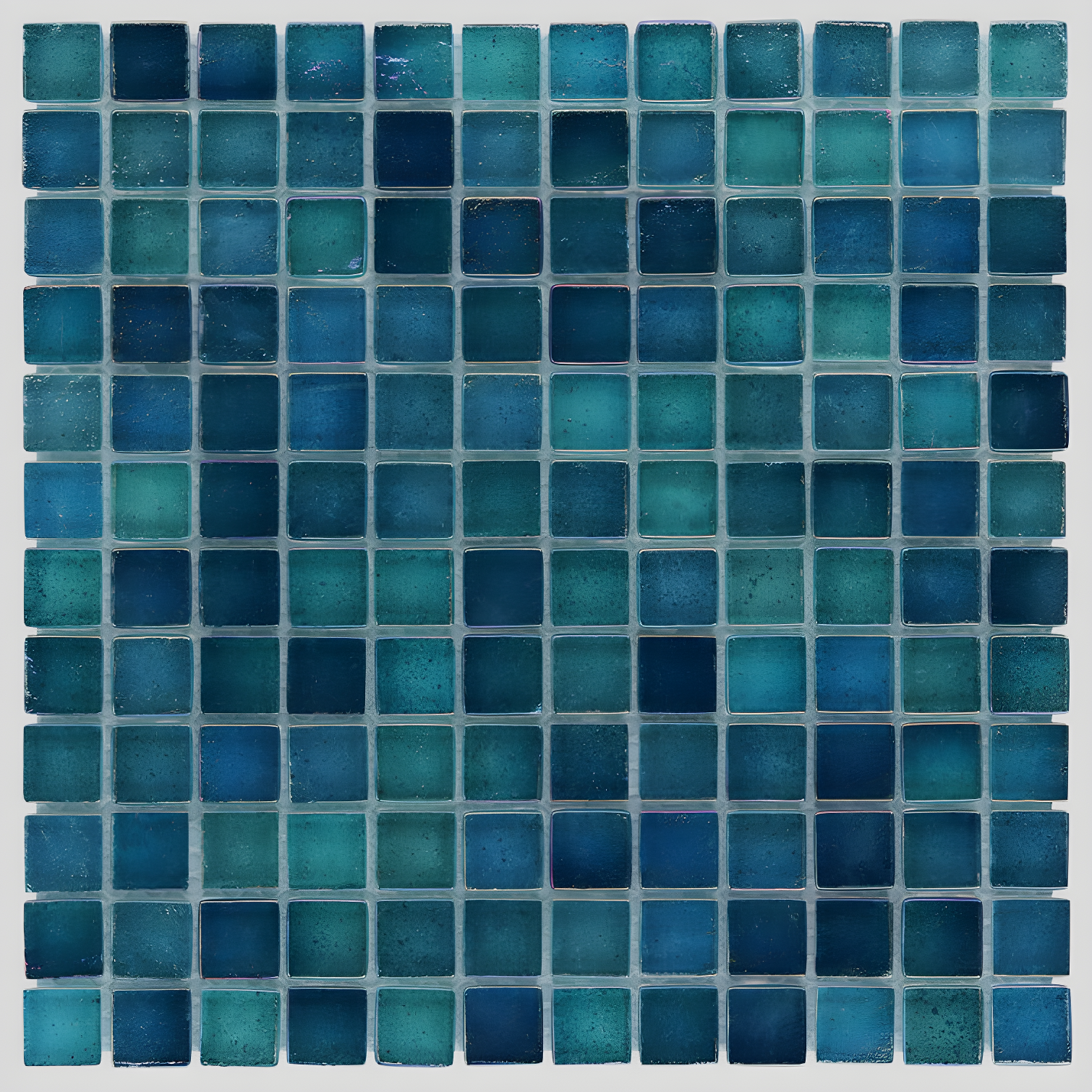 Speckle 11.73" x 11.73" Iridescent 1" Squares Glass Mosaic Wall Tile (0.95 Sq. Ft. / Sheet)