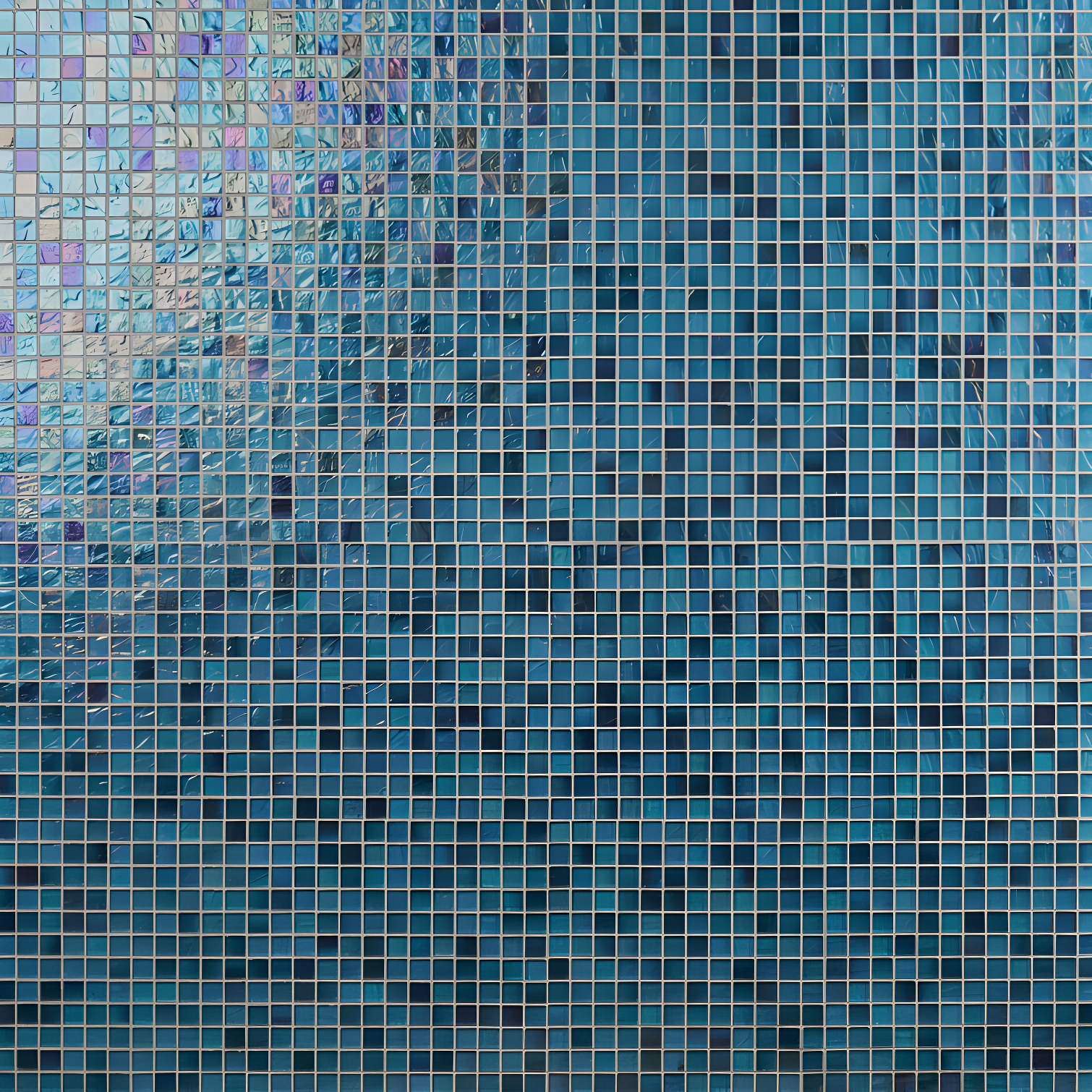 Speckle 11.73" x 11.73" Iridescent 1" Squares Glass Mosaic Wall Tile (0.95 Sq. Ft. / Sheet)