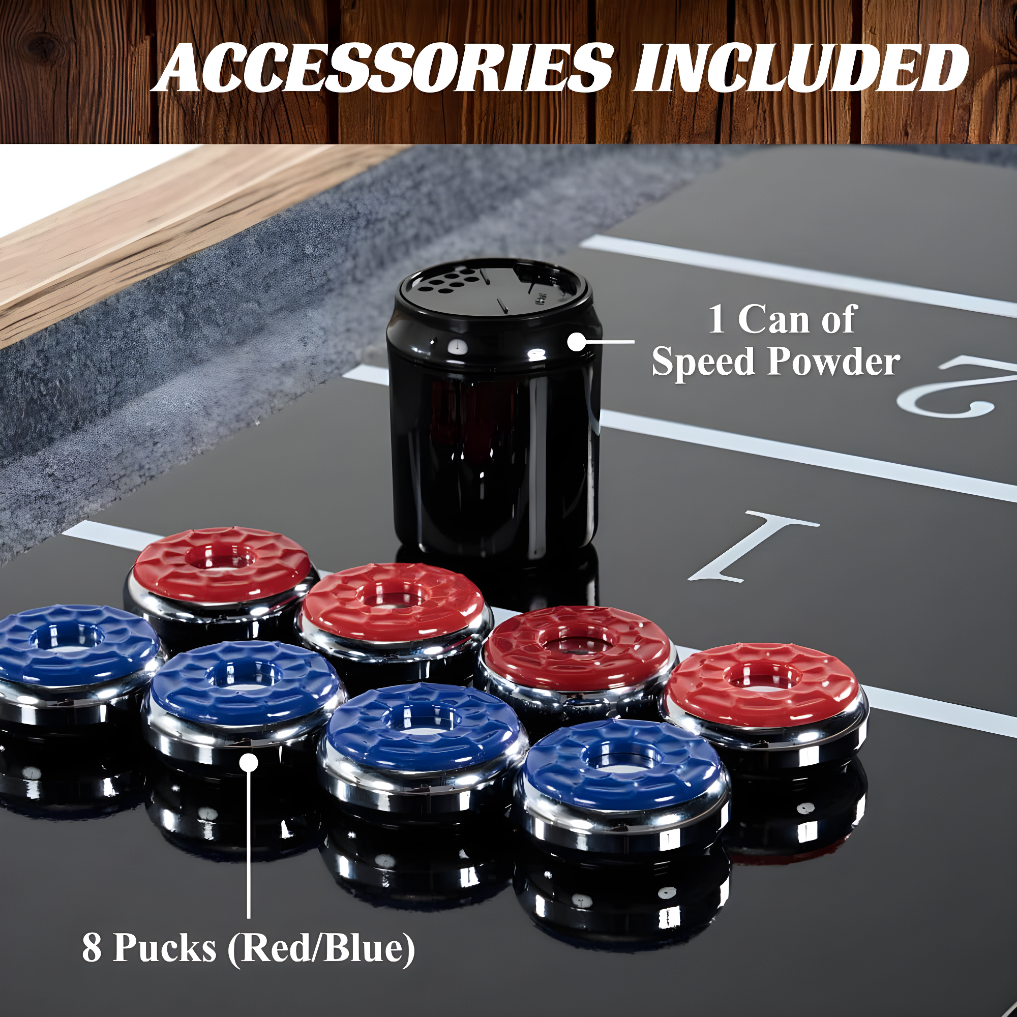 Barrington Billiards Company Barrington 9ft Wentworth Shuffleboard Table with 8-Puck Set