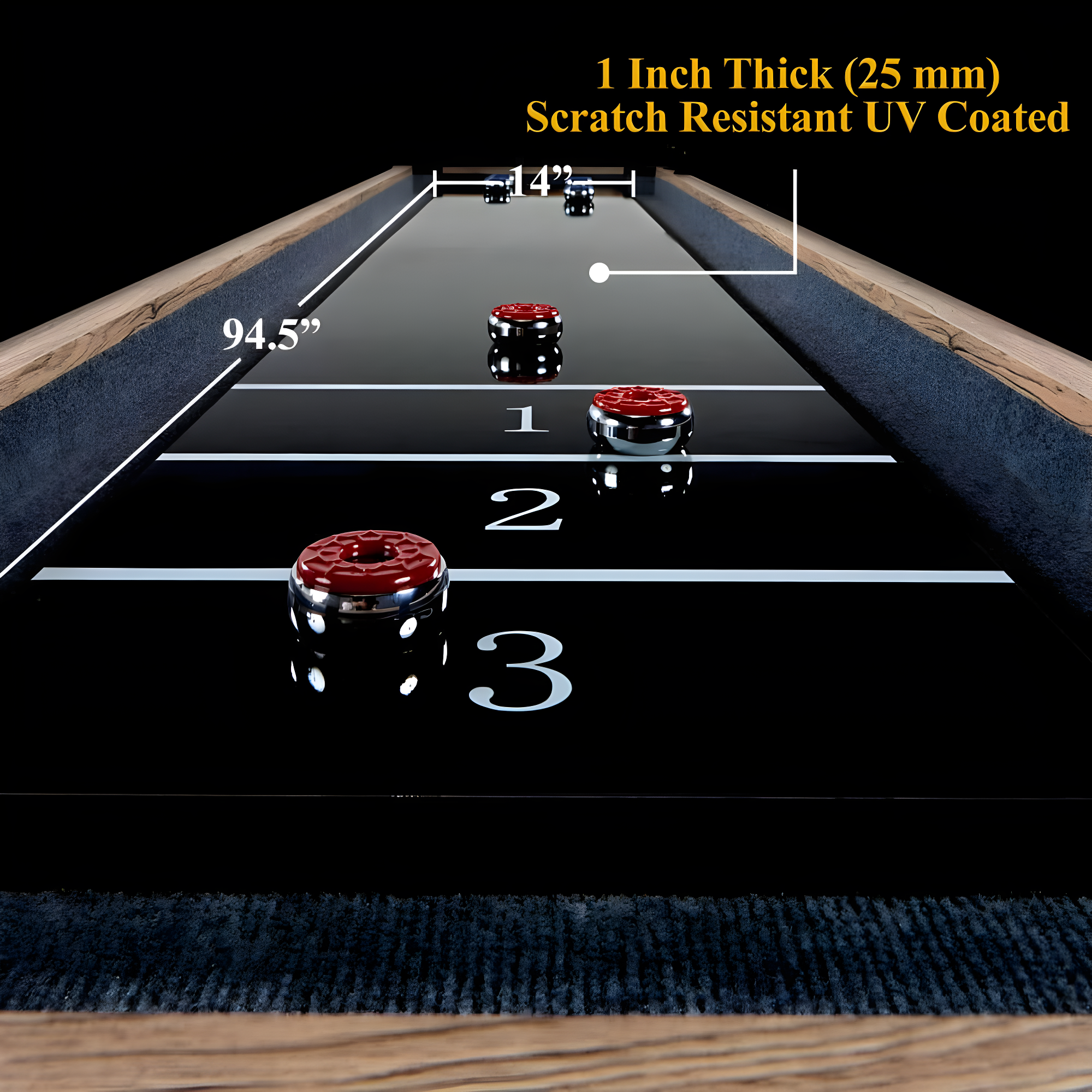 Barrington Billiards Company Barrington 9ft Wentworth Shuffleboard Table with 8-Puck Set