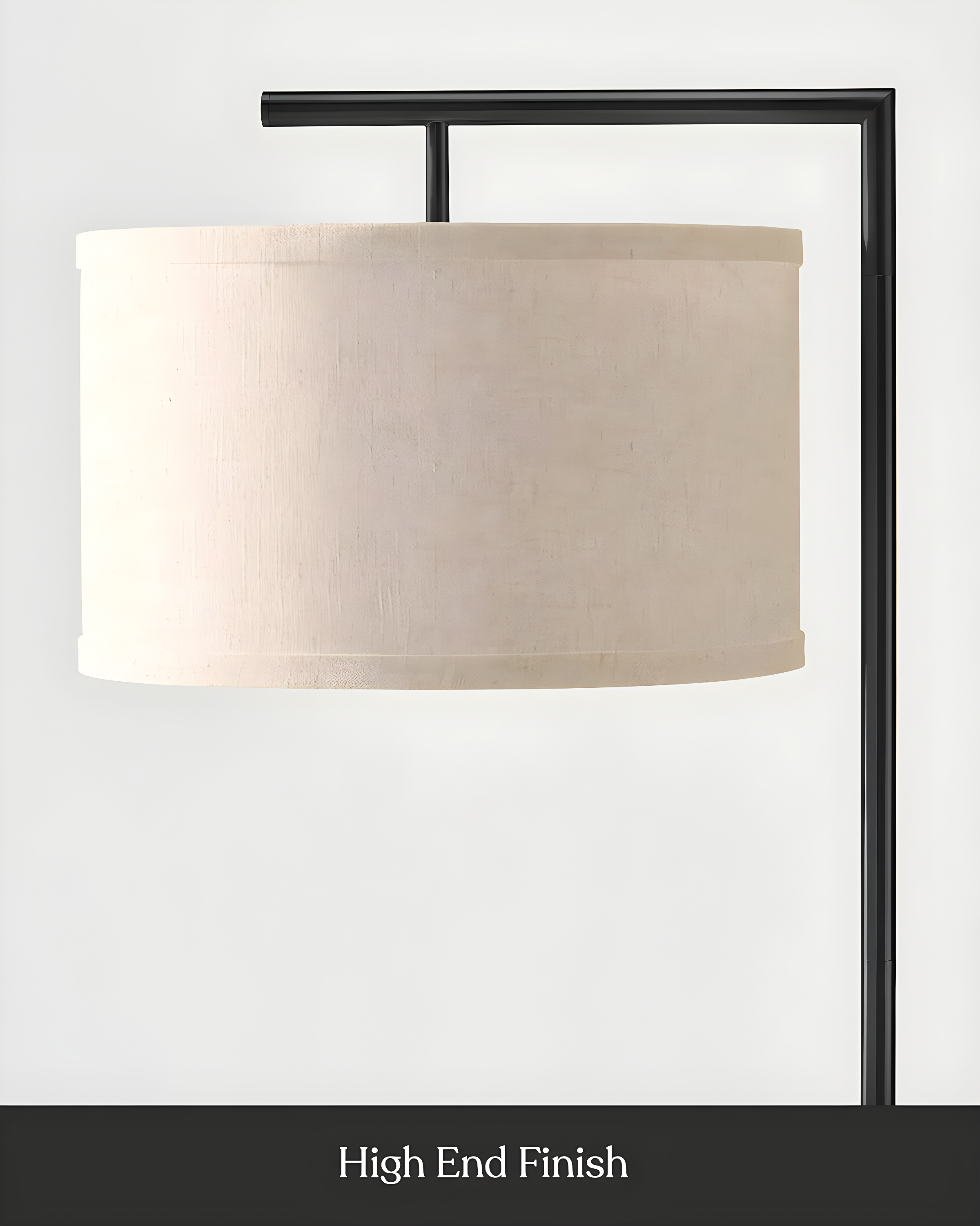 Montage Modern 60 in. Mid-Century Modern LED Floor Lamp with Fabric Drum Shade