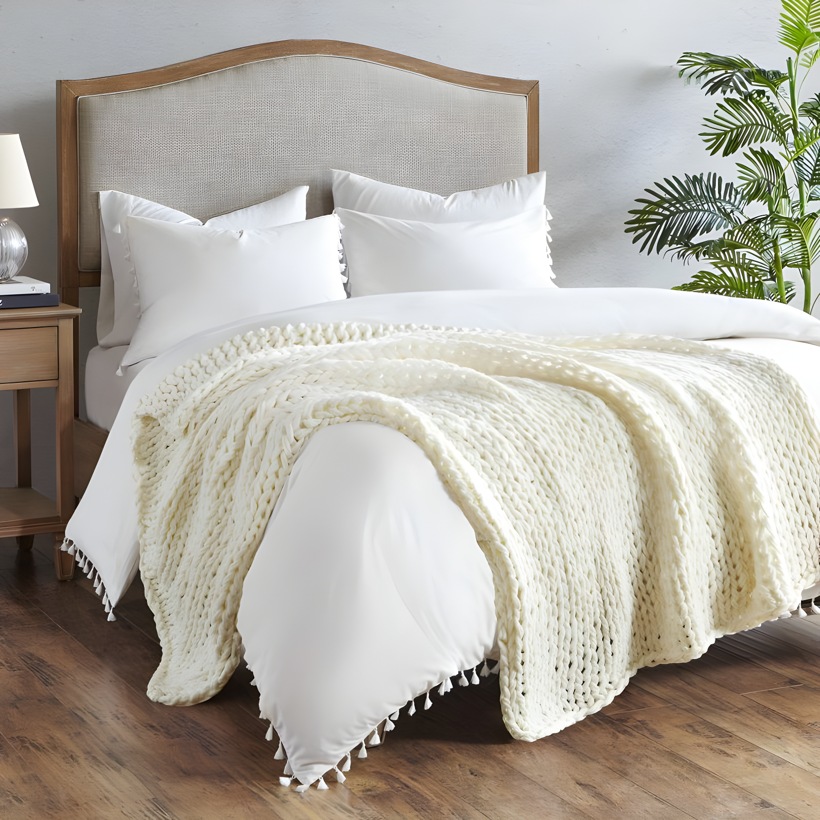 Kelly Clarkson Home Madison Hand Made Chunky Double Knit Throw Blanket