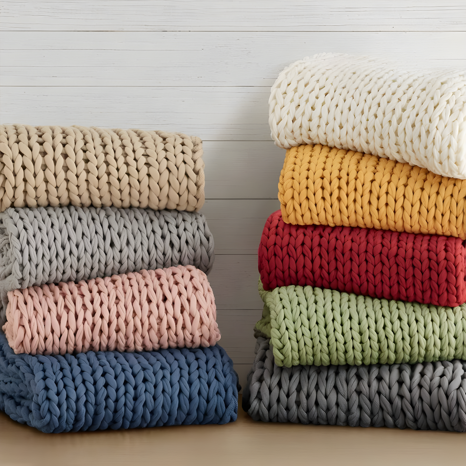 Kelly Clarkson Home Madison Hand Made Chunky Double Knit Throw Blanket