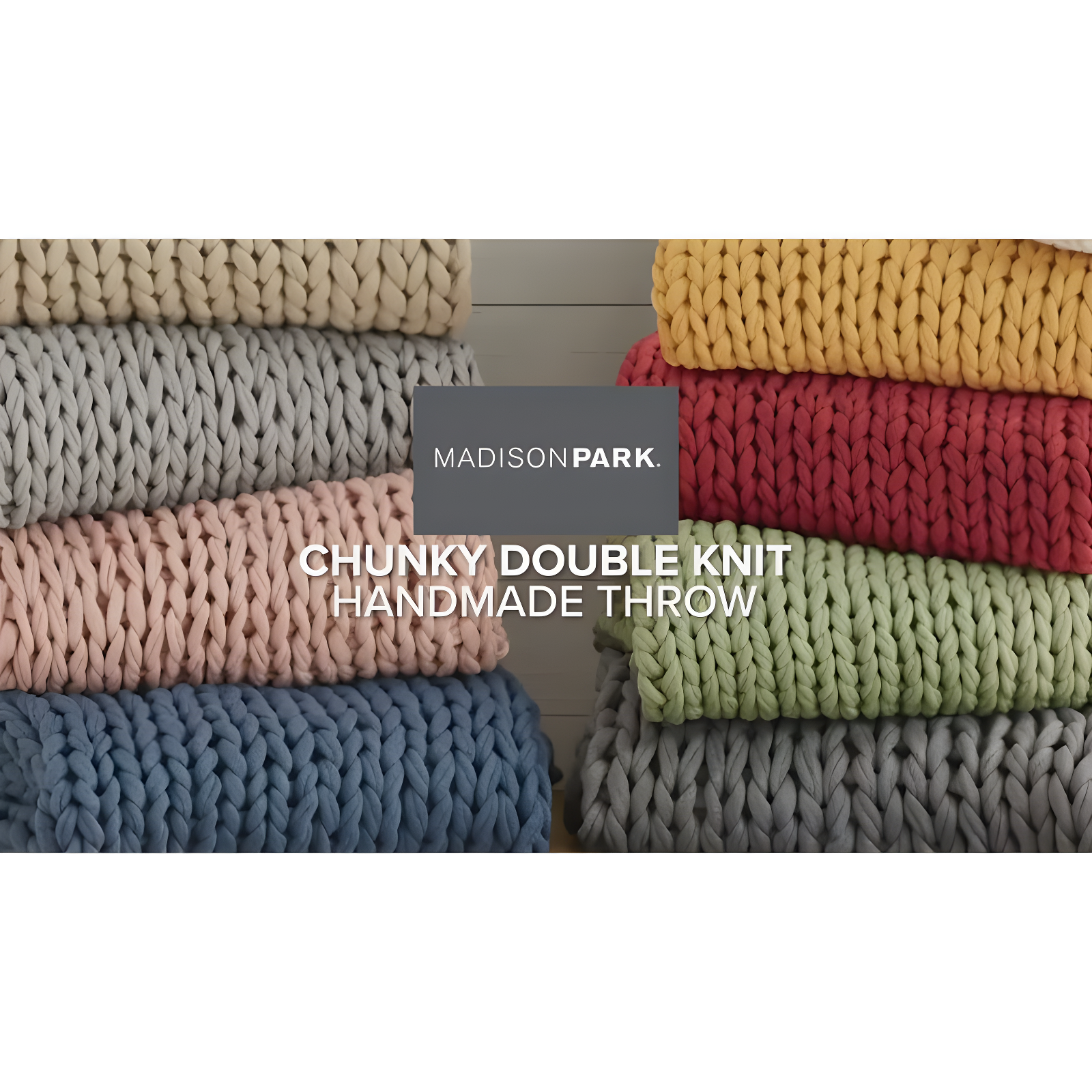 Kelly Clarkson Home Madison Hand Made Chunky Double Knit Throw Blanket