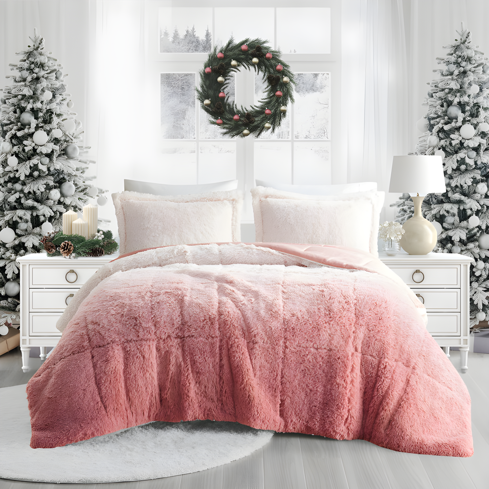 Intelligent Design Brielle Malea Shaggy Faux Fur Comforter Mini Set