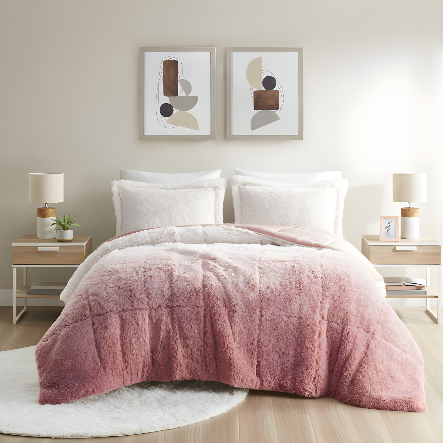 Intelligent Design Brielle Malea Shaggy Faux Fur Comforter Mini Set