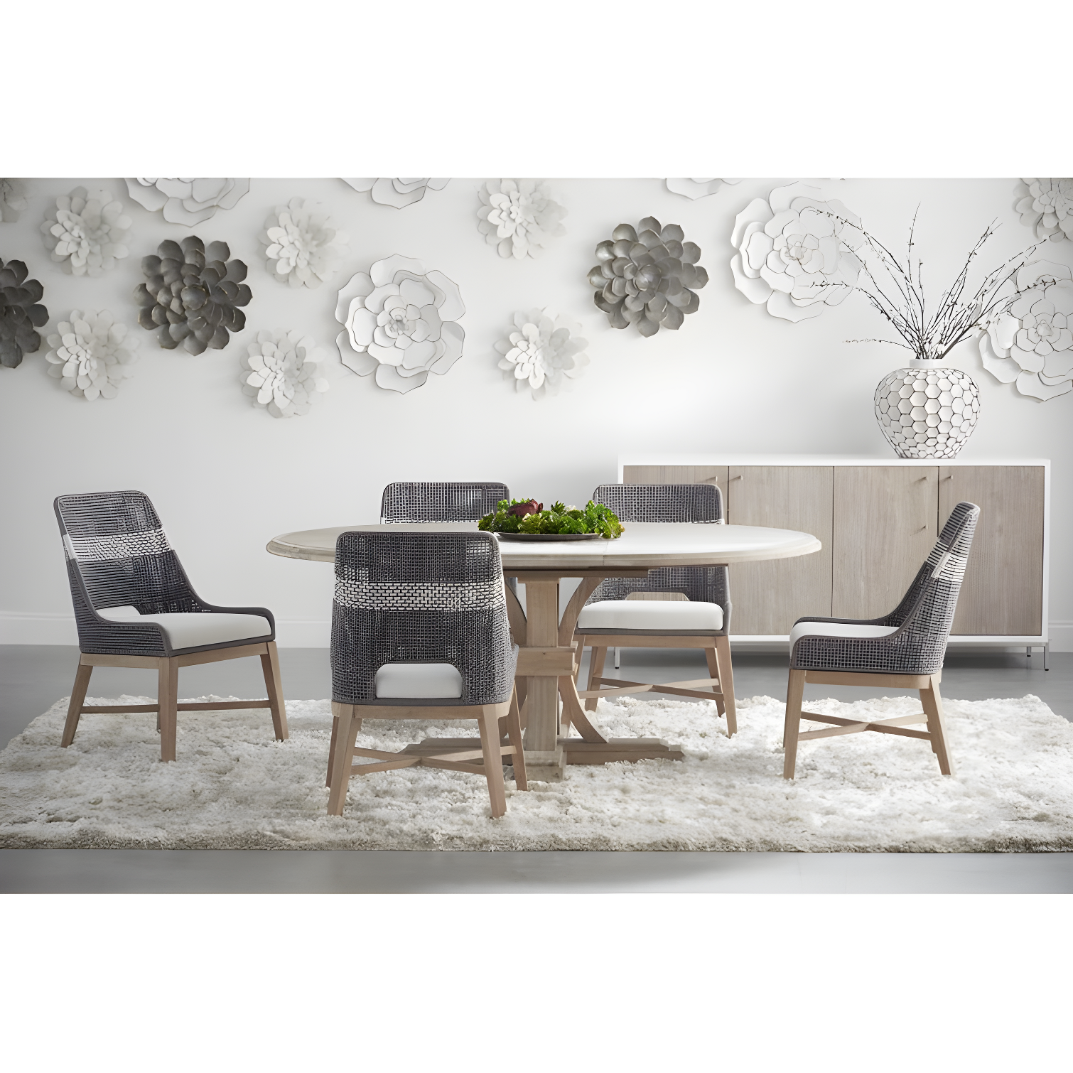 Kinnda Indoor / Outdoor Dining Chair (Set of 2) - Dark Gray