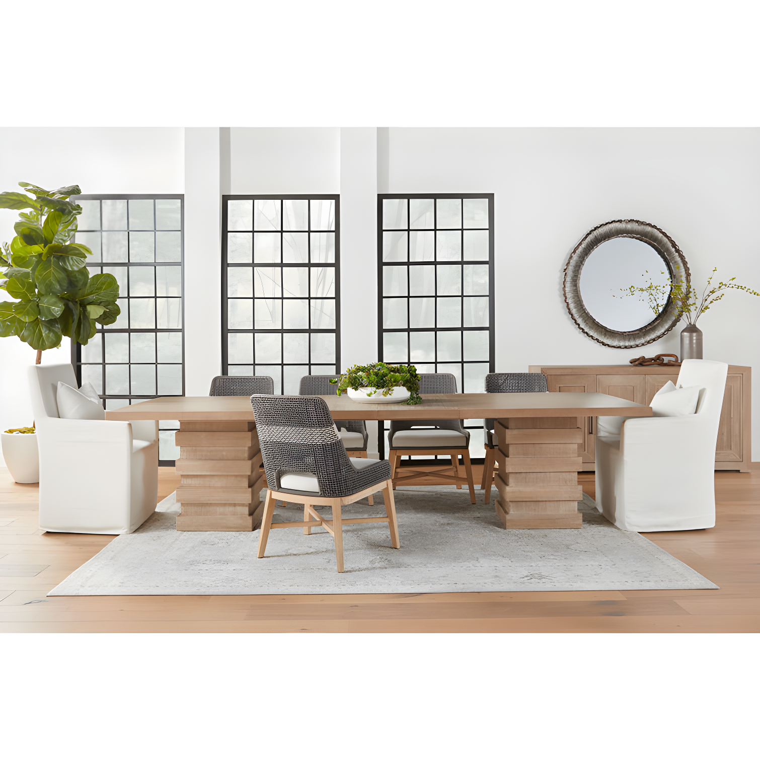 Kinnda Indoor / Outdoor Dining Chair (Set of 2) - Dark Gray