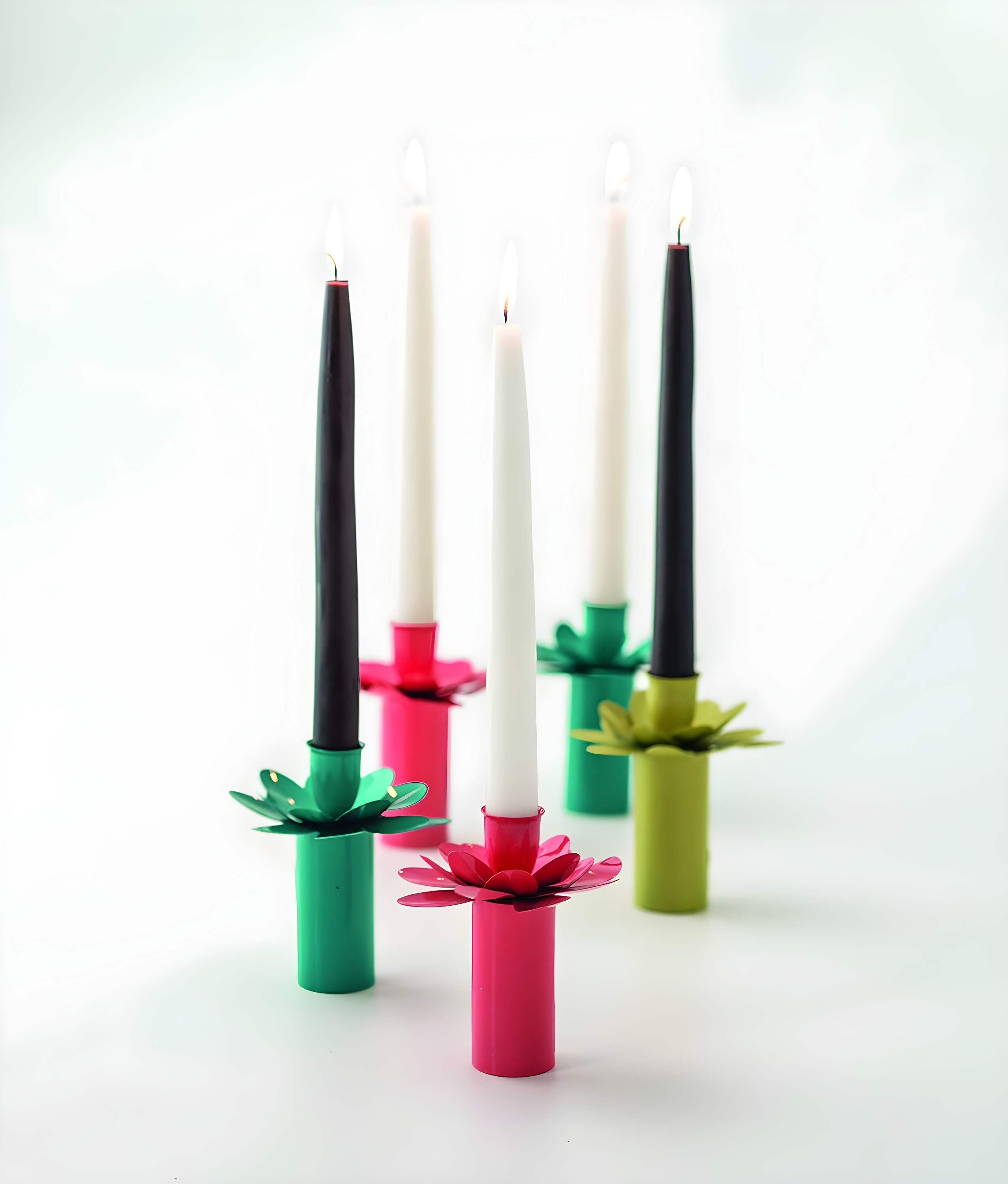 12 Piece Unscented Taper Candle Set