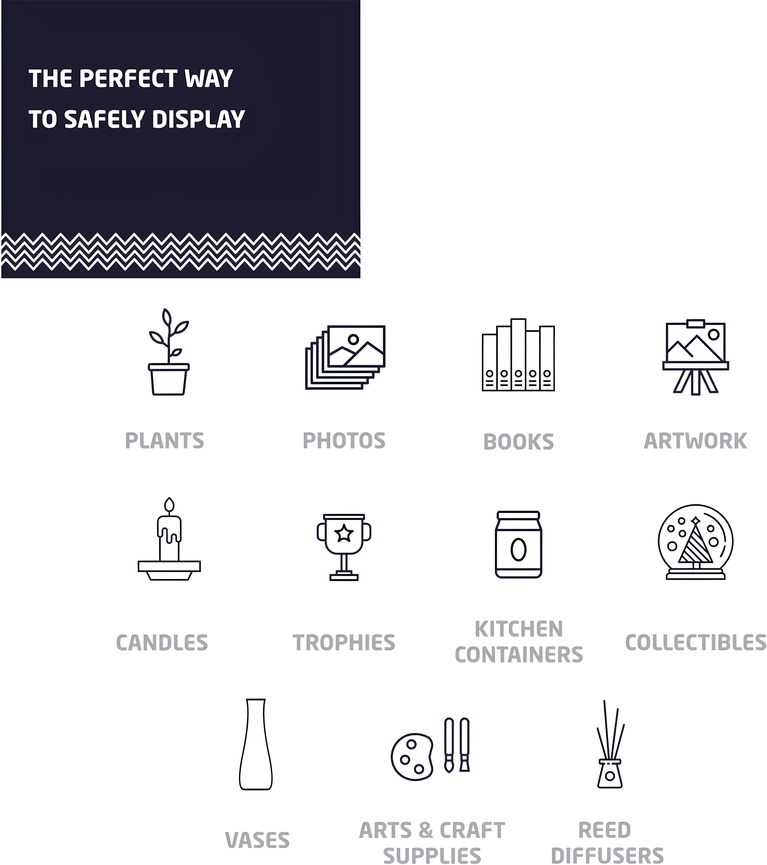 HIGH & MIGHTY Modern 36" Floating Shelf Holds up to 25lbs, Easy Tool-Free Dry Wall Installation, Flat, eCommerce Packaging, Espresso