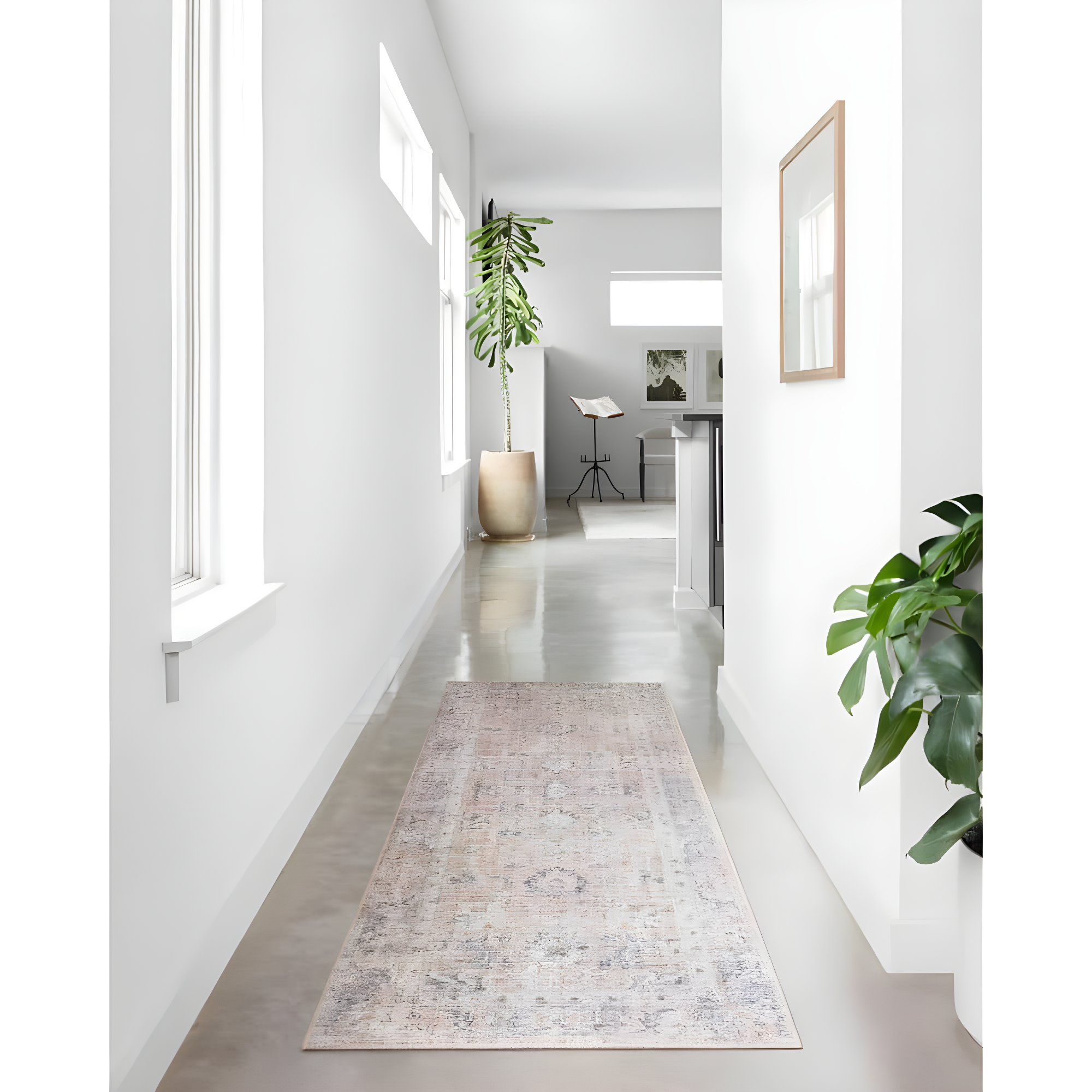 Roze Rug - Blush and Grey / 3'6" x 5'6"