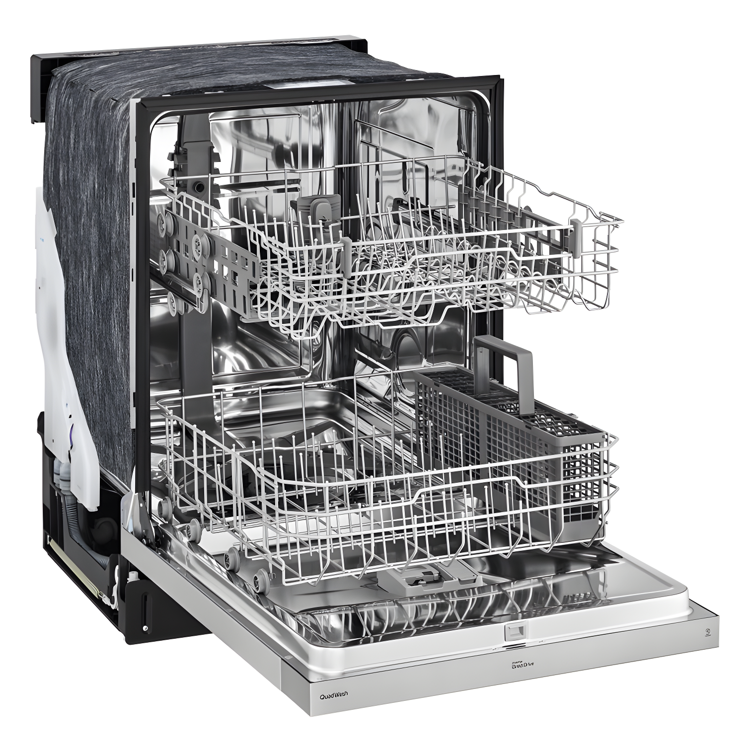 24-inch Wide QuadWash Front Control Dishwasher - Stainless Steel