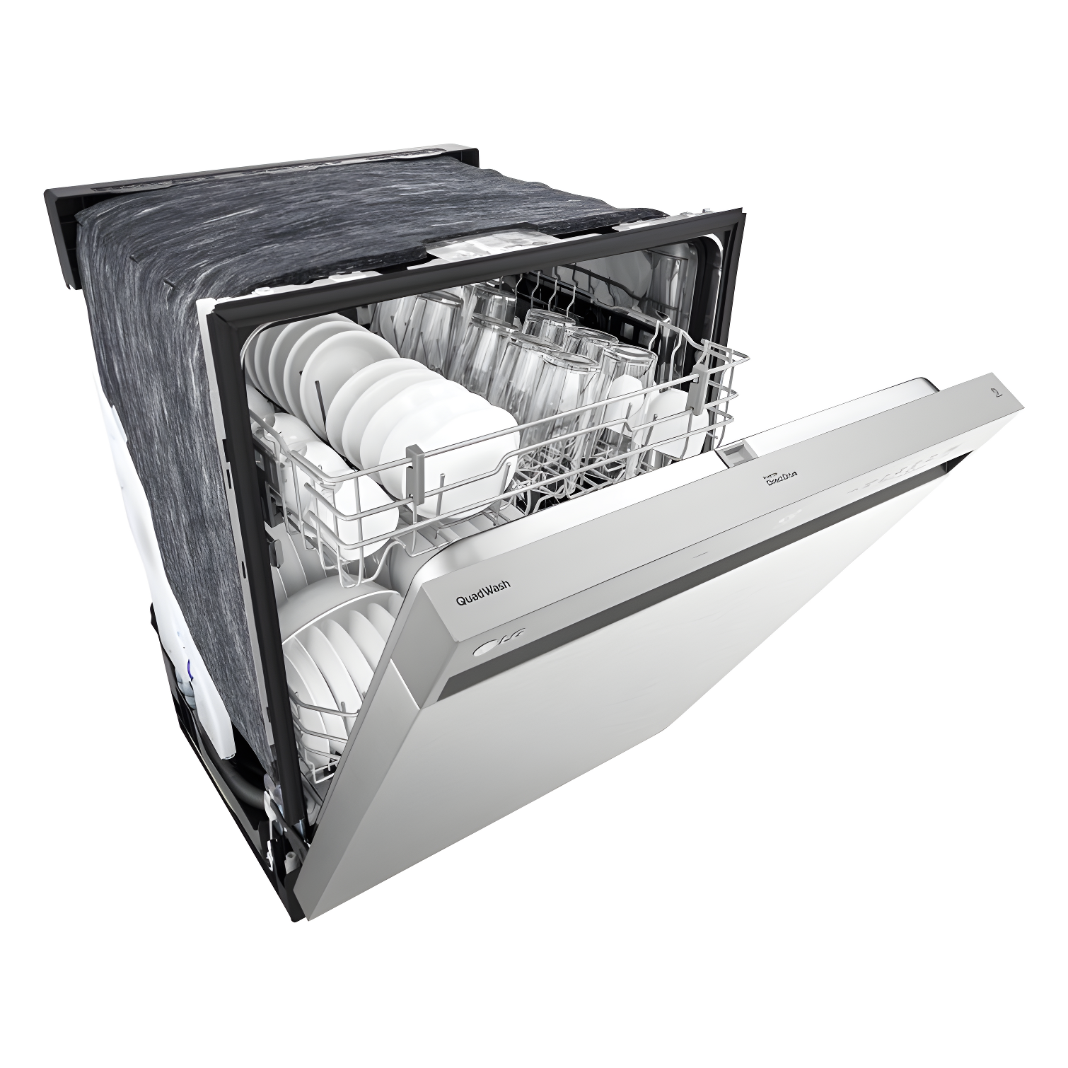 24-inch Wide QuadWash Front Control Dishwasher - Stainless Steel