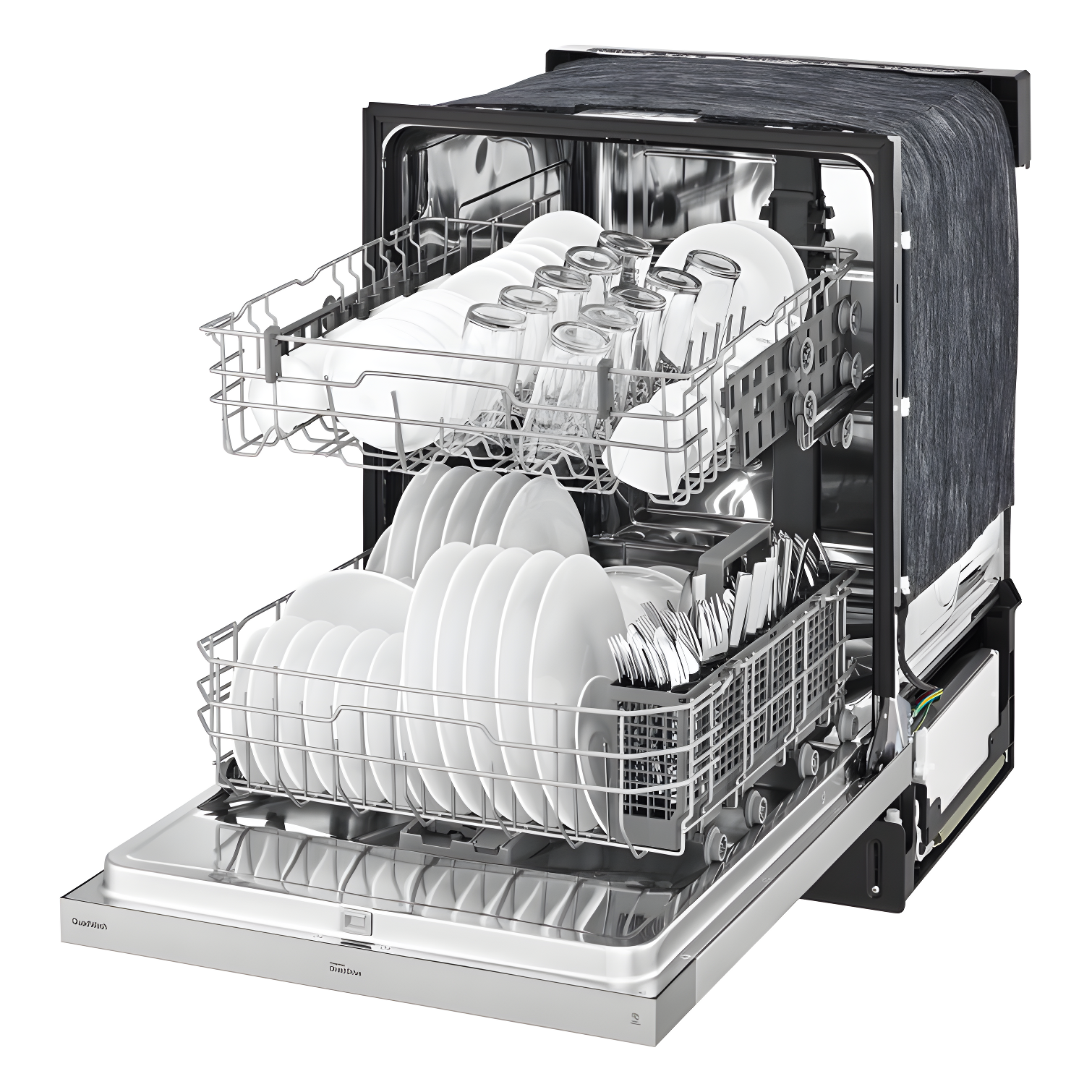 24-inch Wide QuadWash Front Control Dishwasher - Stainless Steel