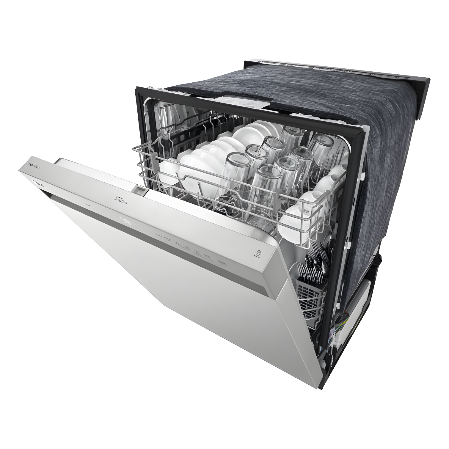 24-inch Wide QuadWash Front Control Dishwasher - Stainless Steel
