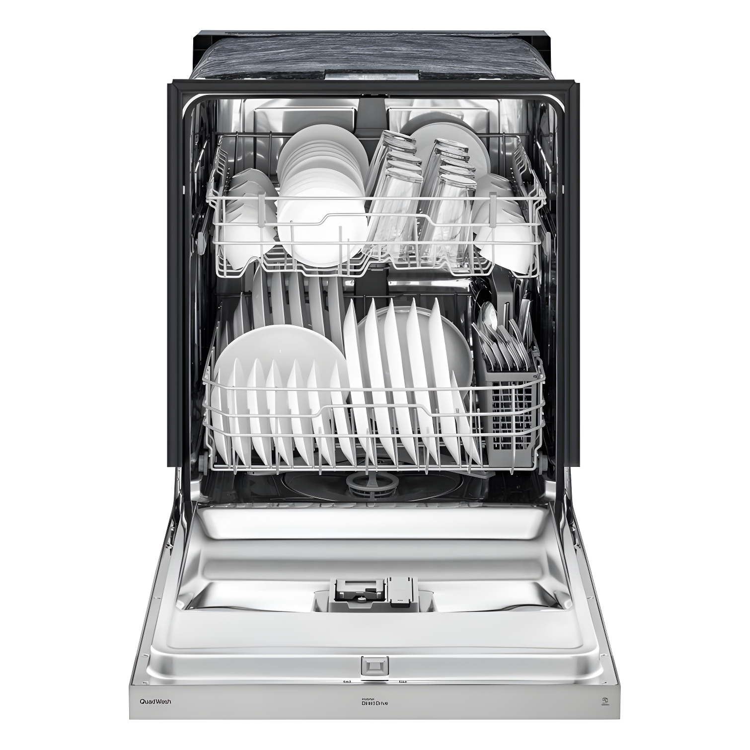 24-inch Wide QuadWash Front Control Dishwasher - Stainless Steel