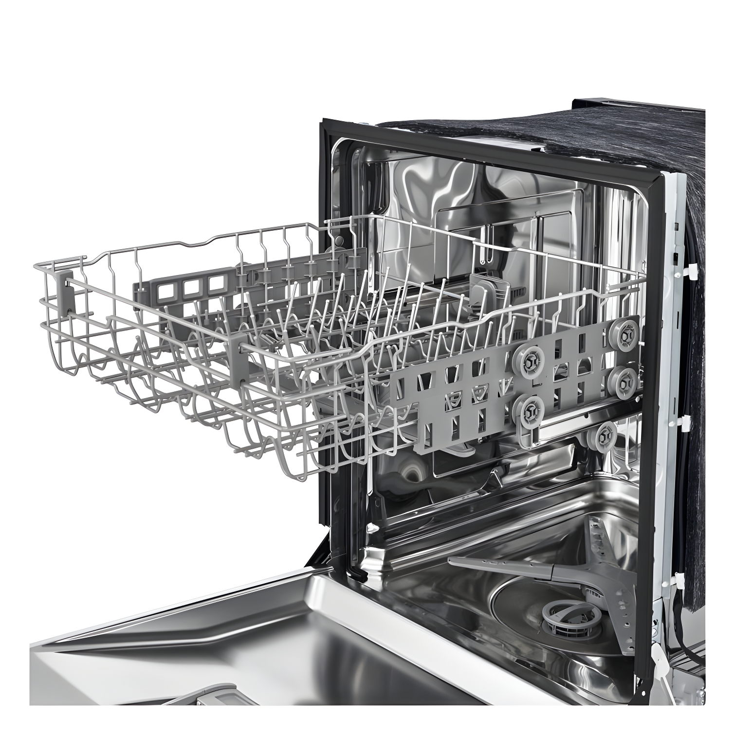 24-inch Wide QuadWash Front Control Dishwasher - Stainless Steel