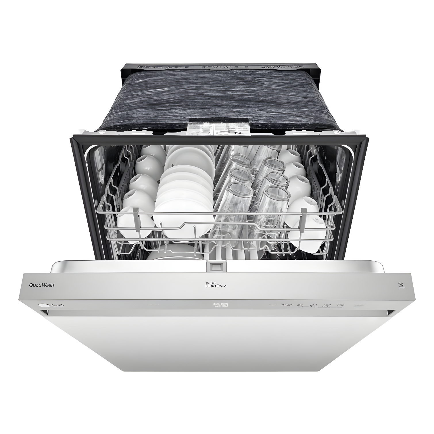 24-inch Wide QuadWash Front Control Dishwasher - Stainless Steel