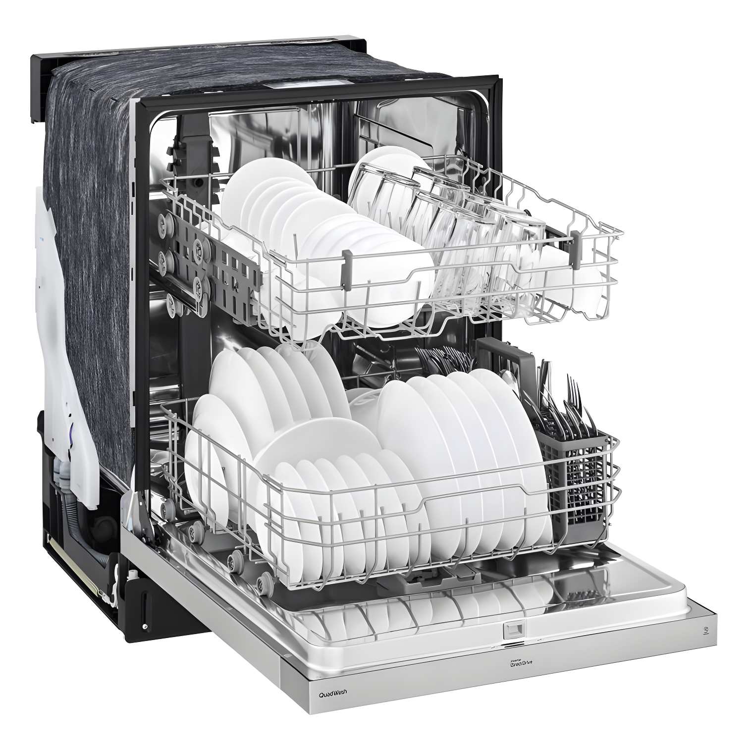 24-inch Wide QuadWash Front Control Dishwasher - Stainless Steel