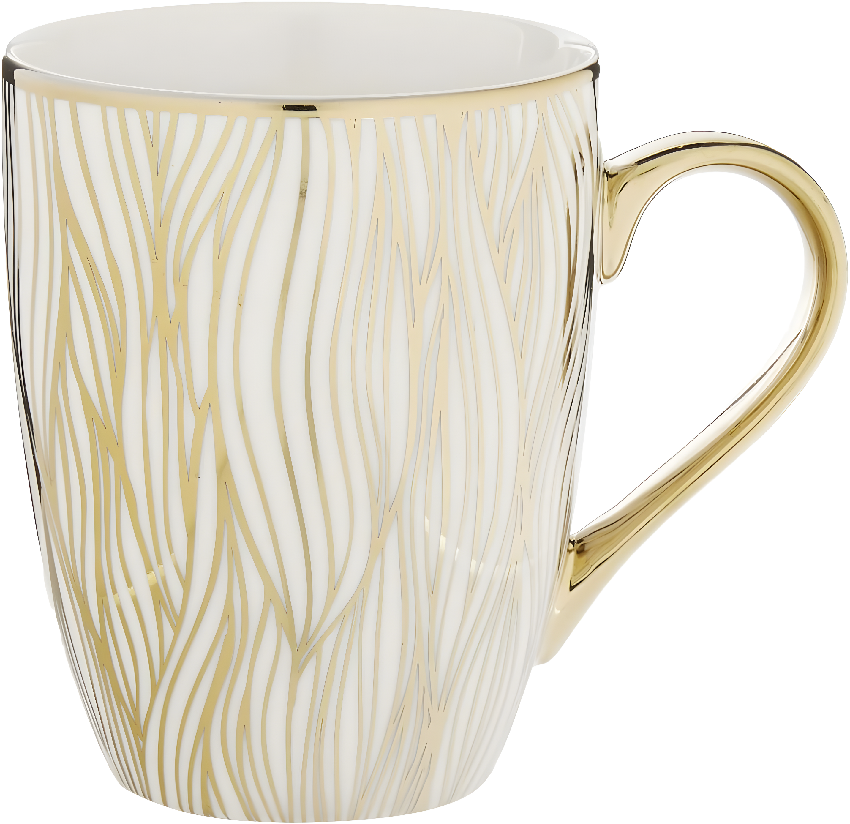 Certified International Set Of 6 Gold Plated Mugs