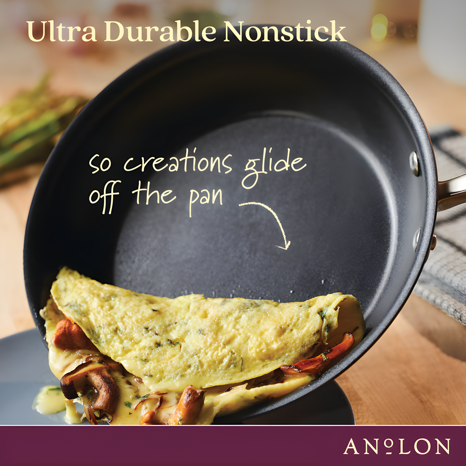 Anolon Advanced Home Hard Anodized Nonstick Sauté Pan with Helper Handle and Lid, 5 Quart