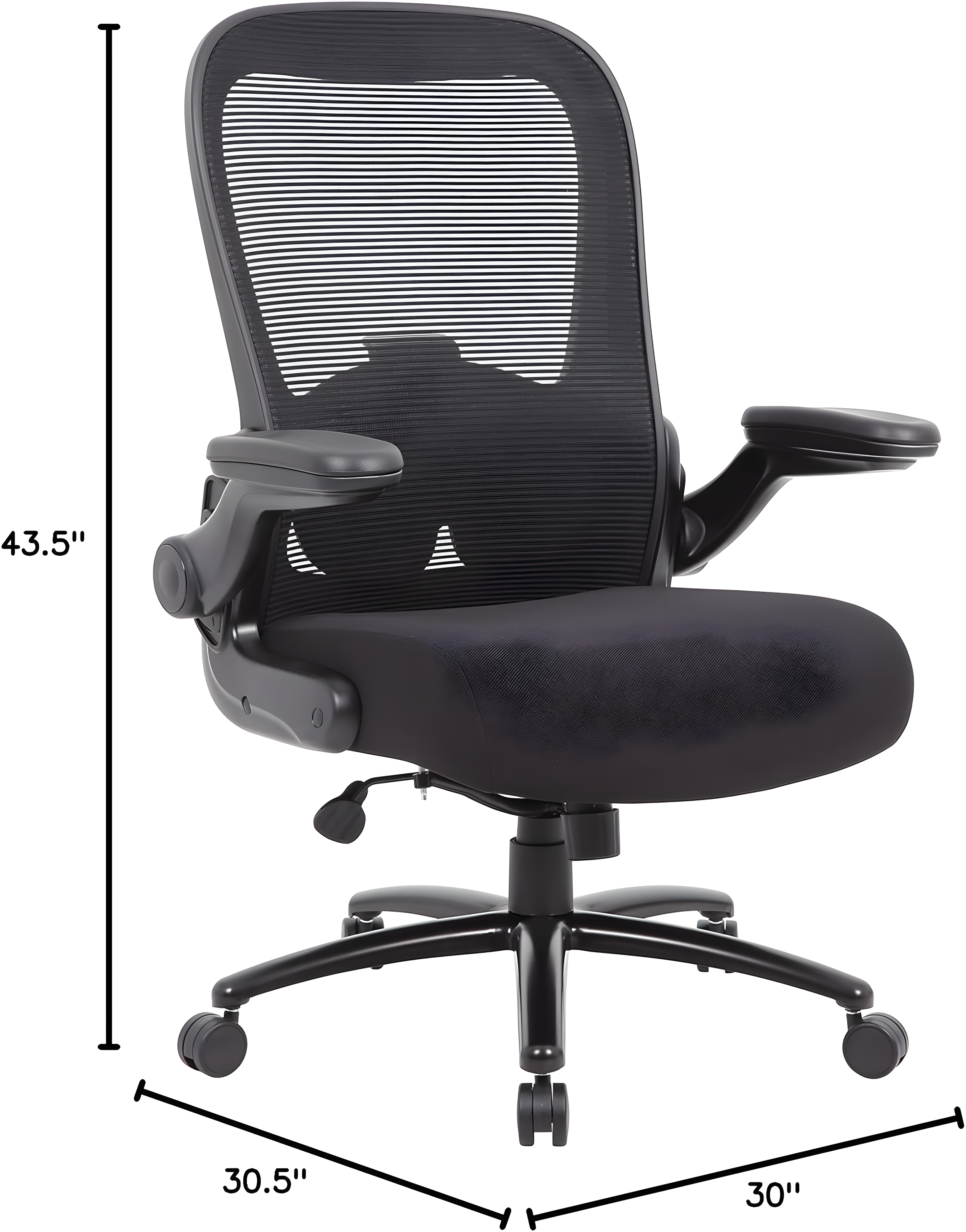 Boss Office Products Big and Tall Mesh Heavy Duty Chair, 400 lb weight capacity