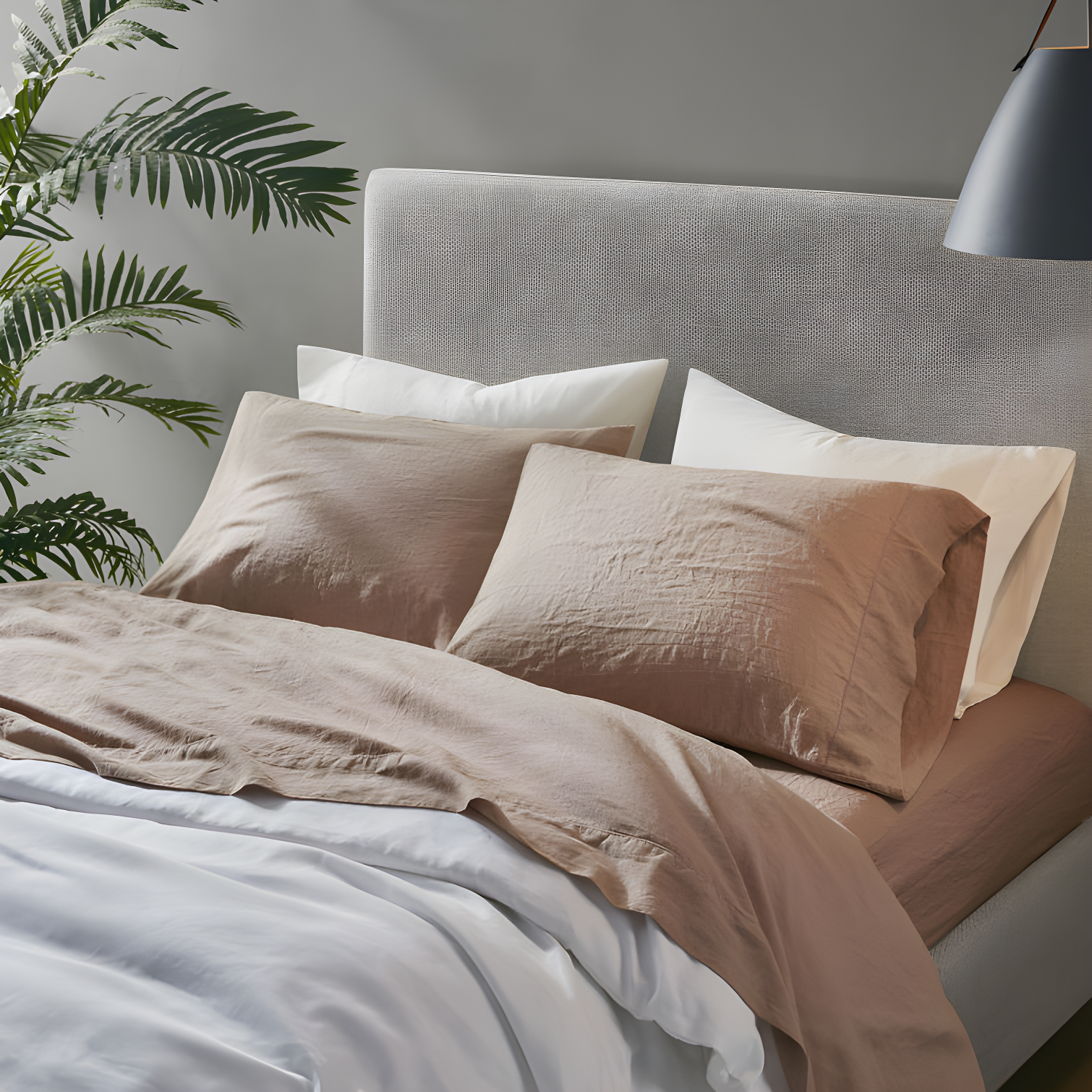 Madison Park Linen Blend 4 Piece Sheet Set