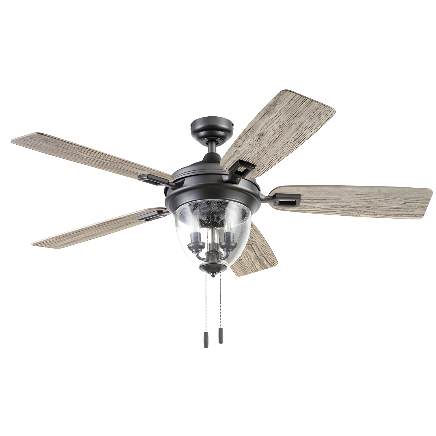 52" Glencrest 5 - Blade Standard Ceiling Fan with Pull Chain and Light Kit Included