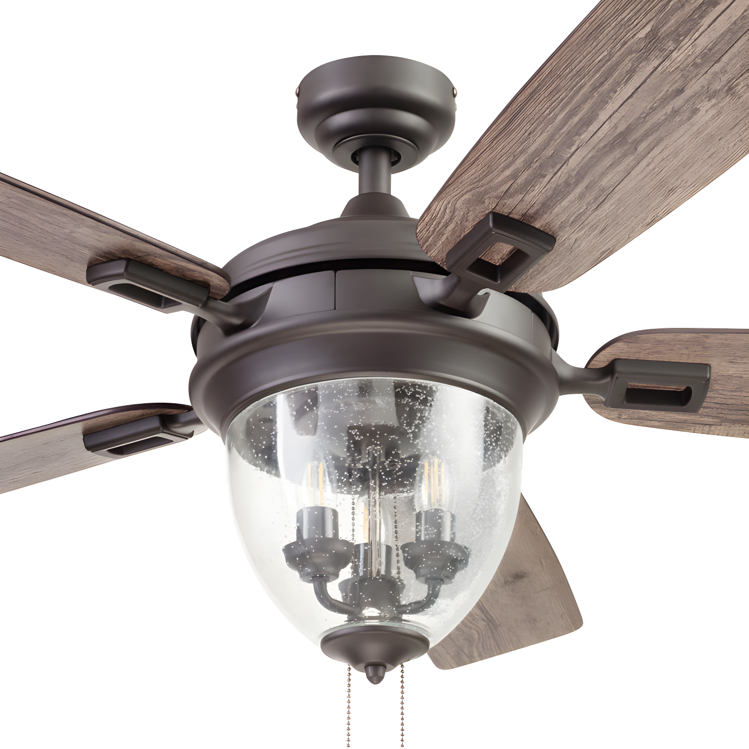 52" Glencrest 5 - Blade Standard Ceiling Fan with Pull Chain and Light Kit Included
