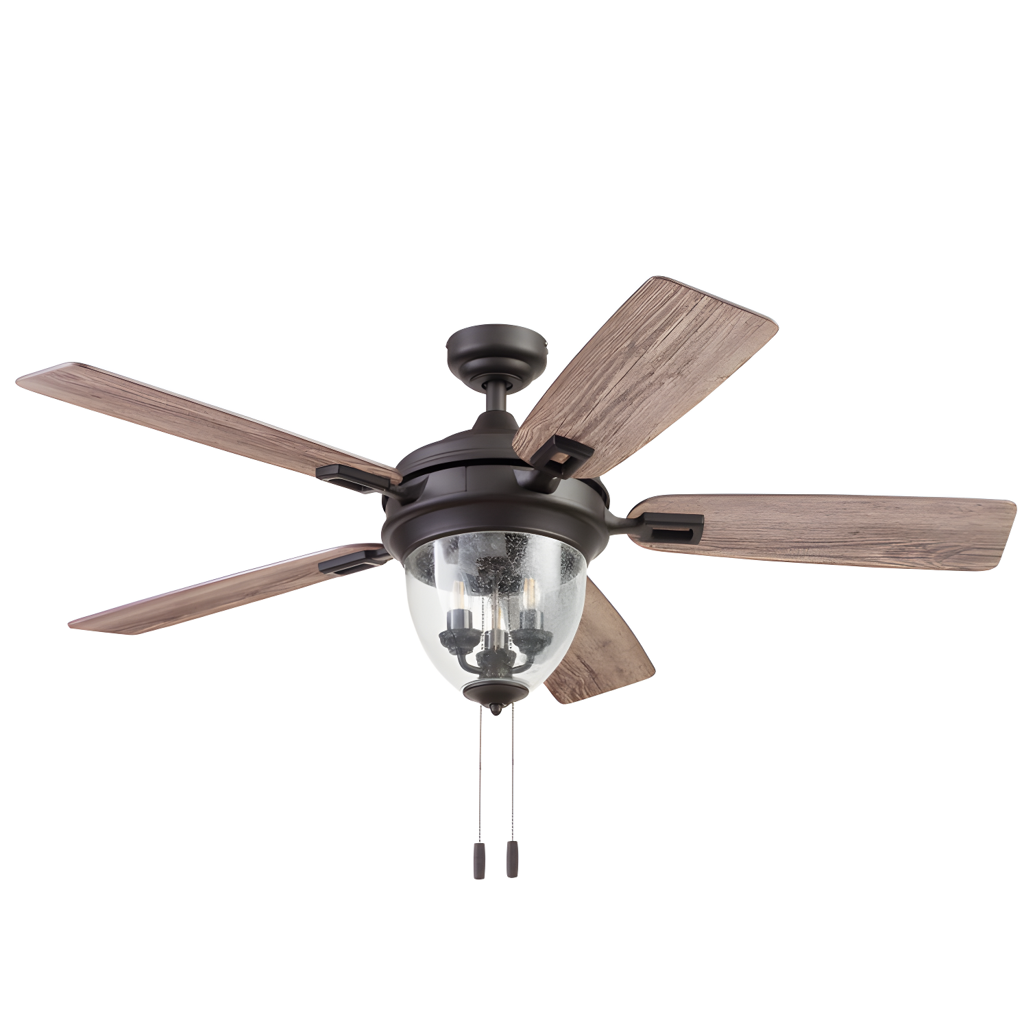 52" Glencrest 5 - Blade Standard Ceiling Fan with Pull Chain and Light Kit Included